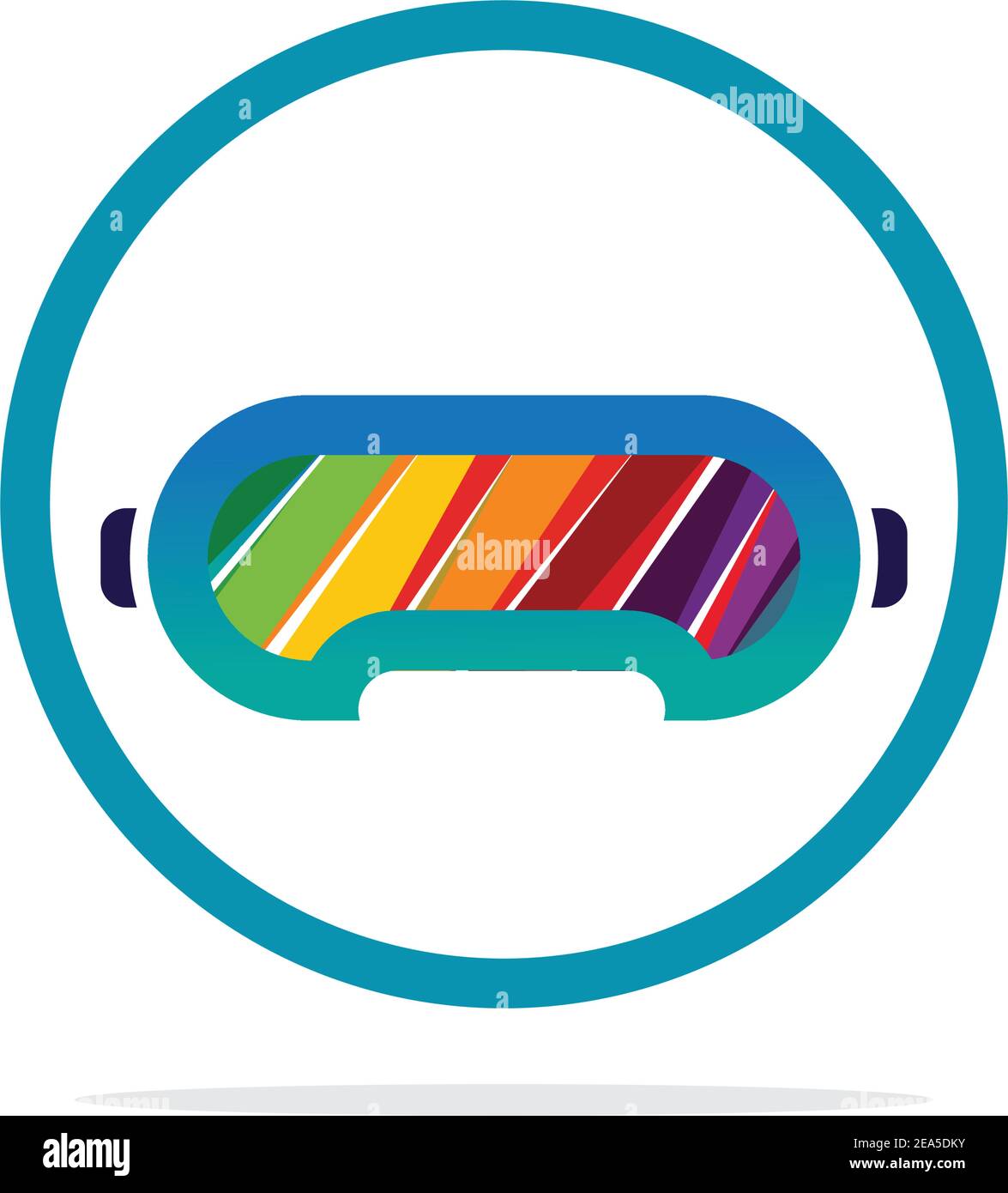 Visual Reality Logo virtual reality logo illustration design template - vector Stock Vector ...