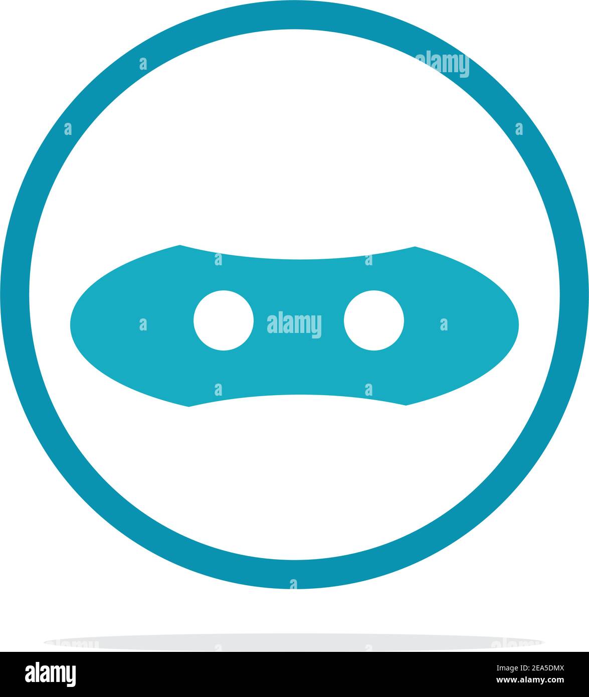 virtual reality logo illustration design template - vector Stock Vector