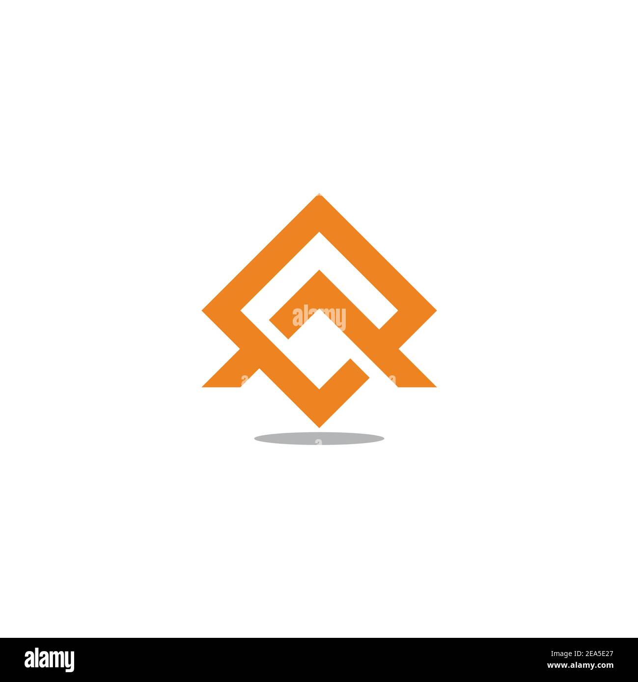 letter Ae square geometric linked shadow logo vector Stock Vector