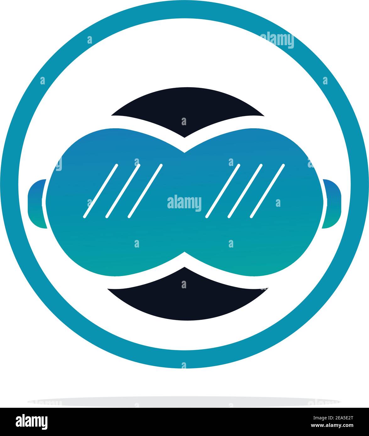 virtual reality logo illustration design template - vector Stock Vector ...