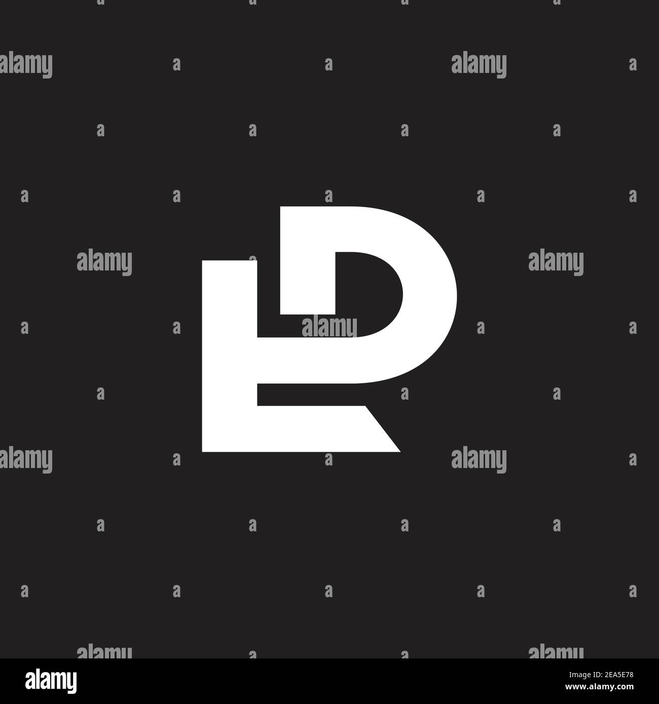 letter Dt linked geometric simple flat line logo vector Stock Vector