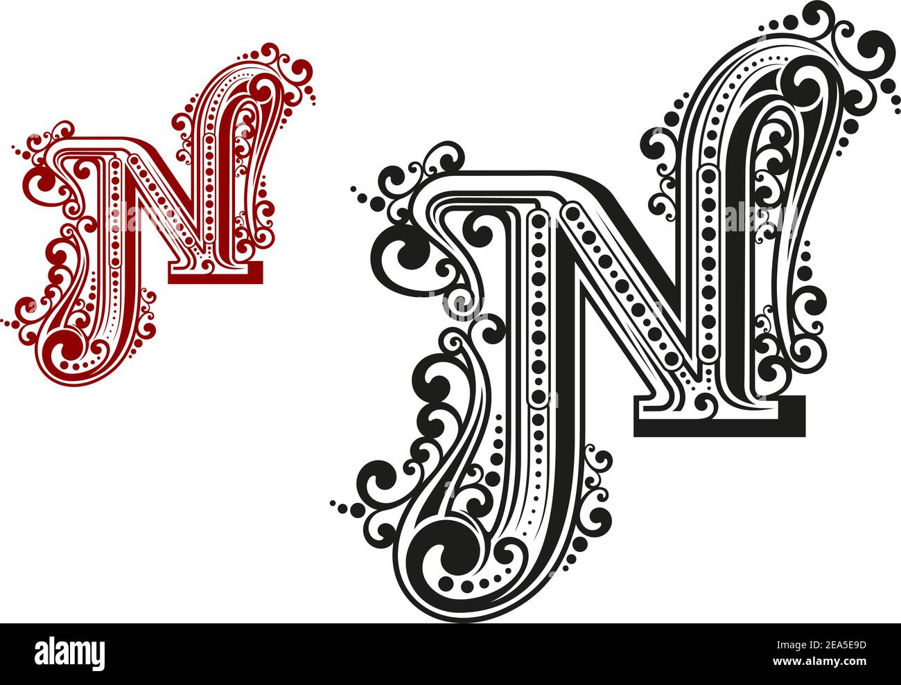 Old English Letter N High Resolution Stock Photography And Images Alamy