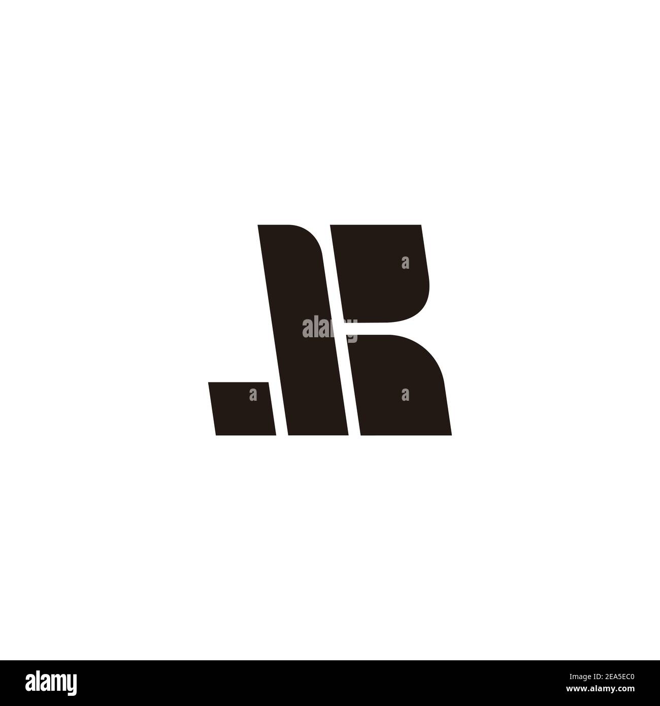 letter jk abstract simple flat geometric logo vector Stock Vector