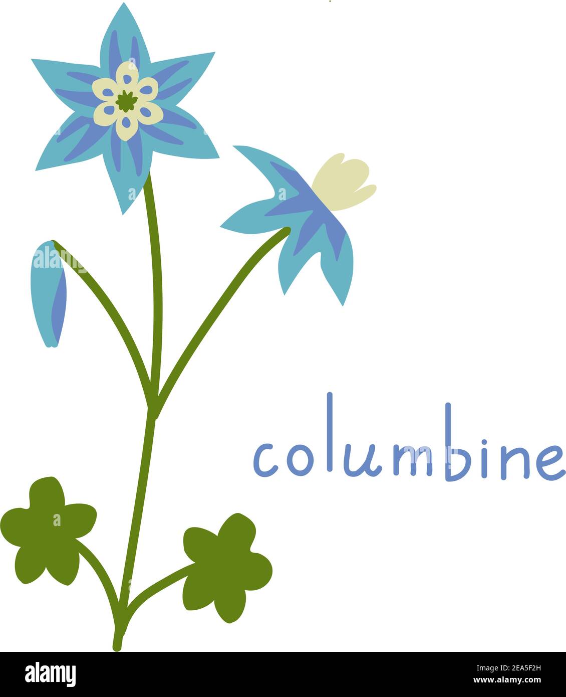 Columbine Flower Clip Art