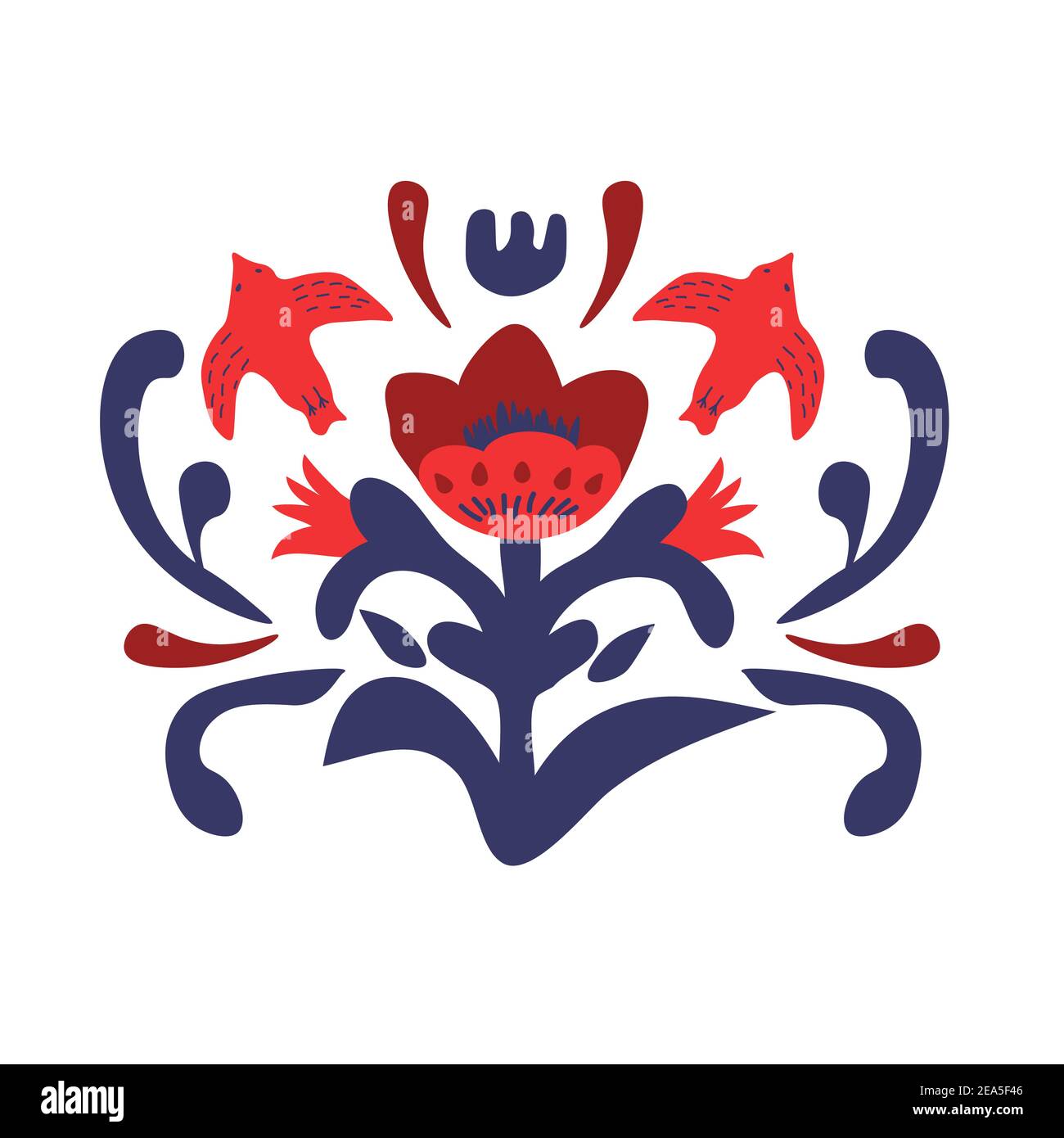 Flowers and birds vector floral element Stock Vector Image & Art - Alamy