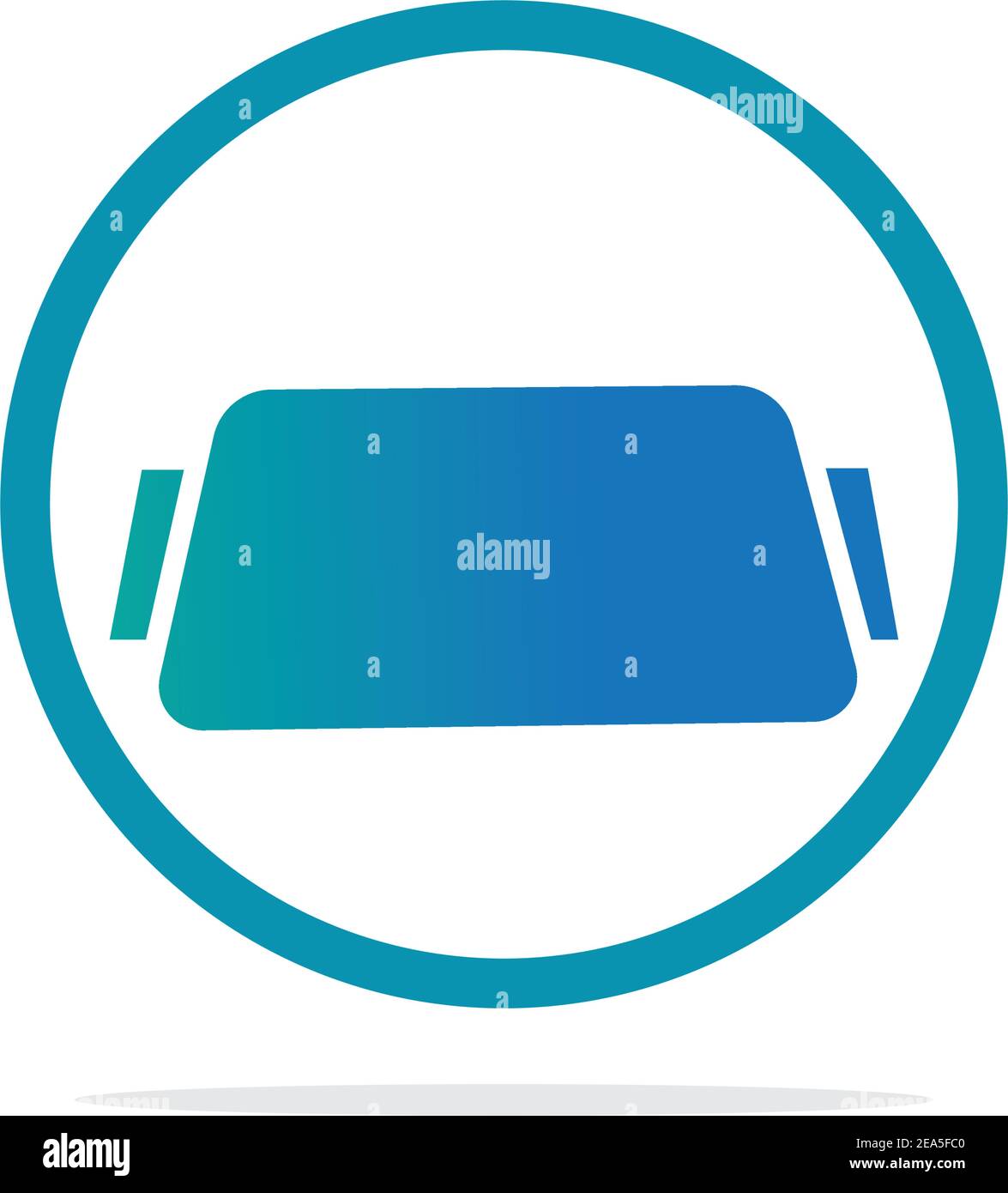 virtual reality logo illustration design template - vector Stock Vector