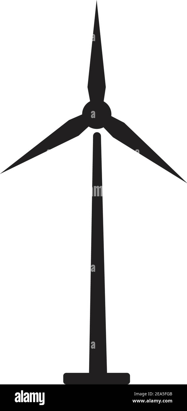 Modern wind turbine and old windmill Stock Vector Images - Alamy