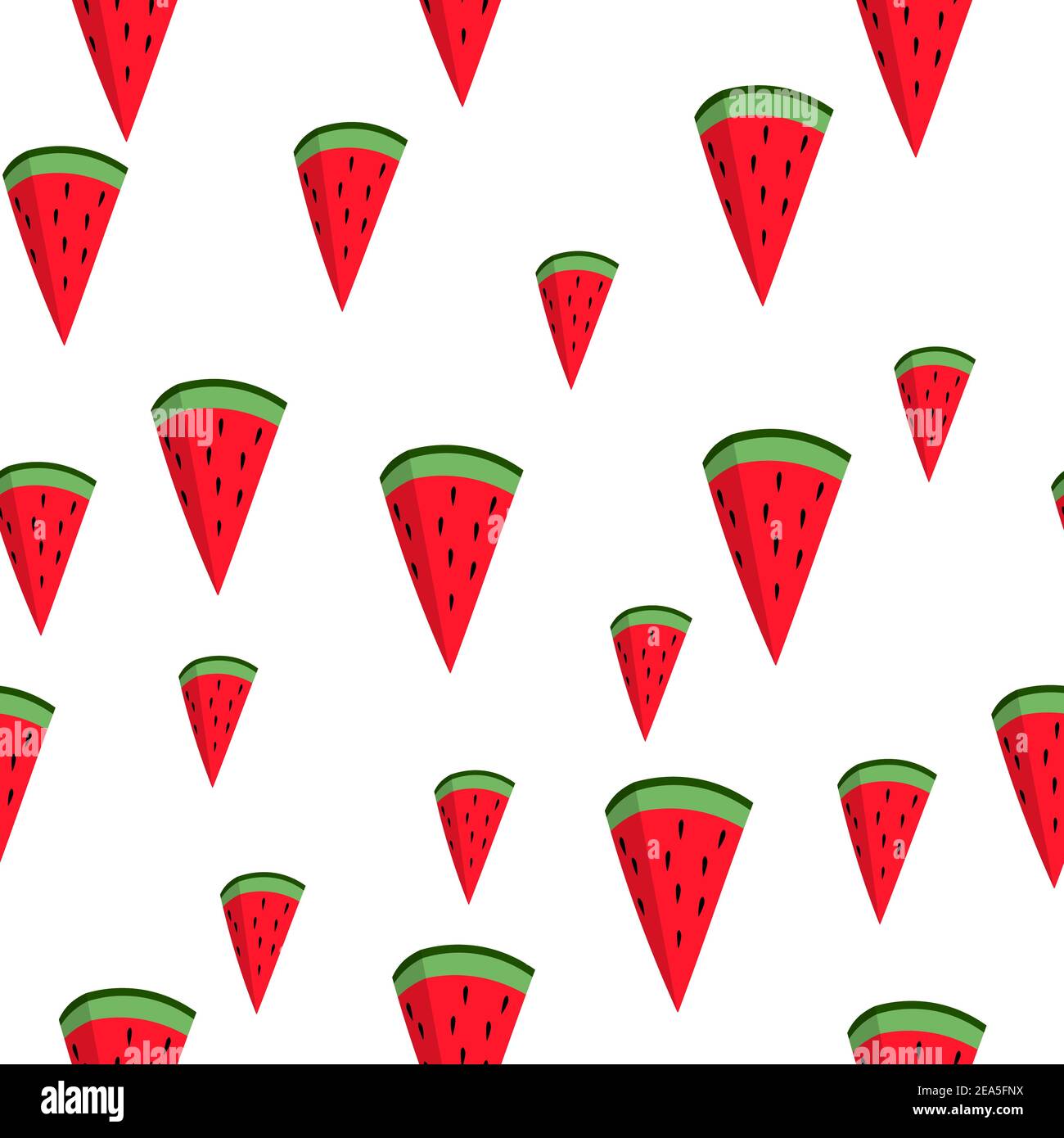 Seamless pattern with watermelon slice on white background. Summer ...