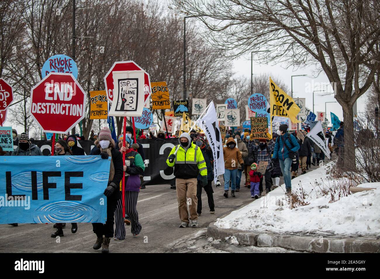 St. Paul, Minnesota. Indigenous groups and opponents of the Enbridge
