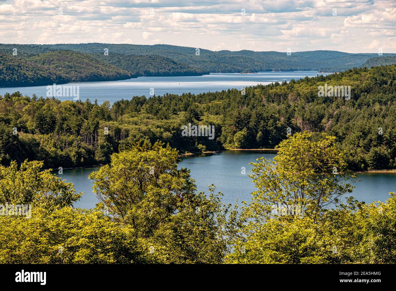 The Enfield Lookout at the Quabbin Reservoir, Massachusetts Stock Photo