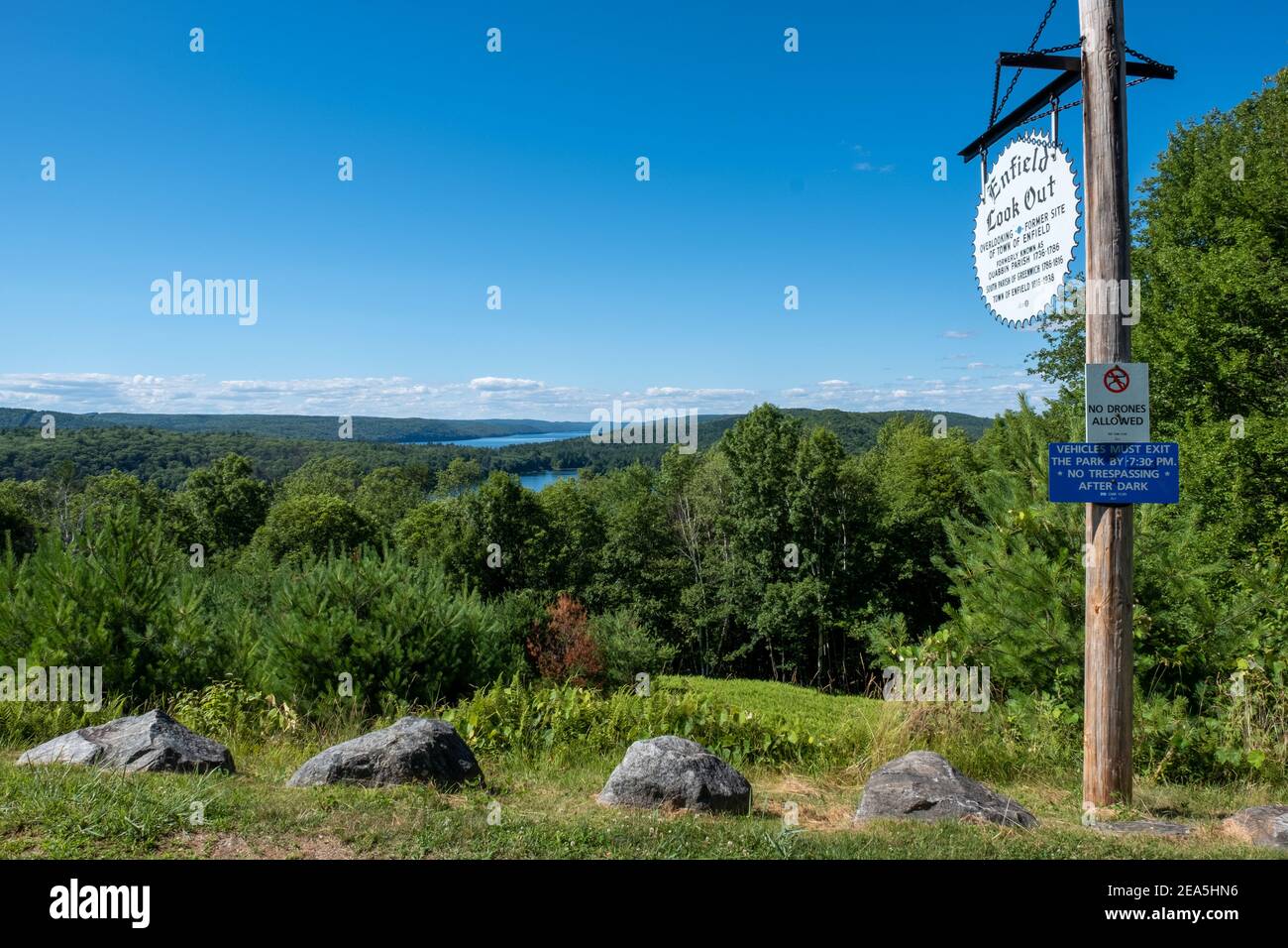 The Enfield Lookout at the Quabbin Reservoir, Massachusetts Stock Photo
