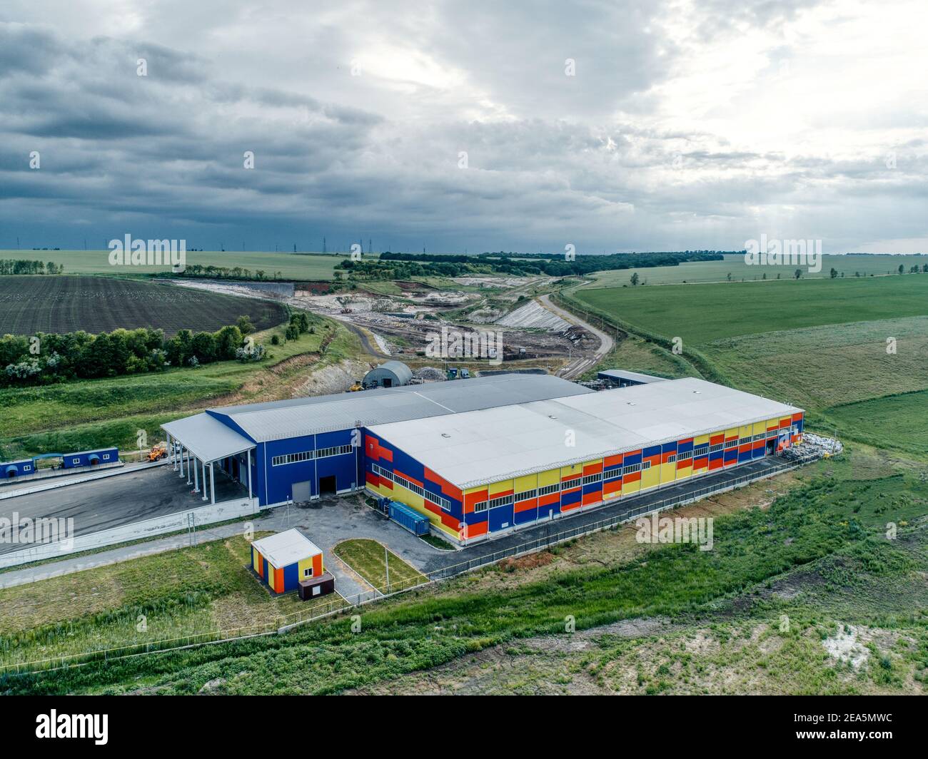 Waste sorting and recycling plant Stock Photo Alamy