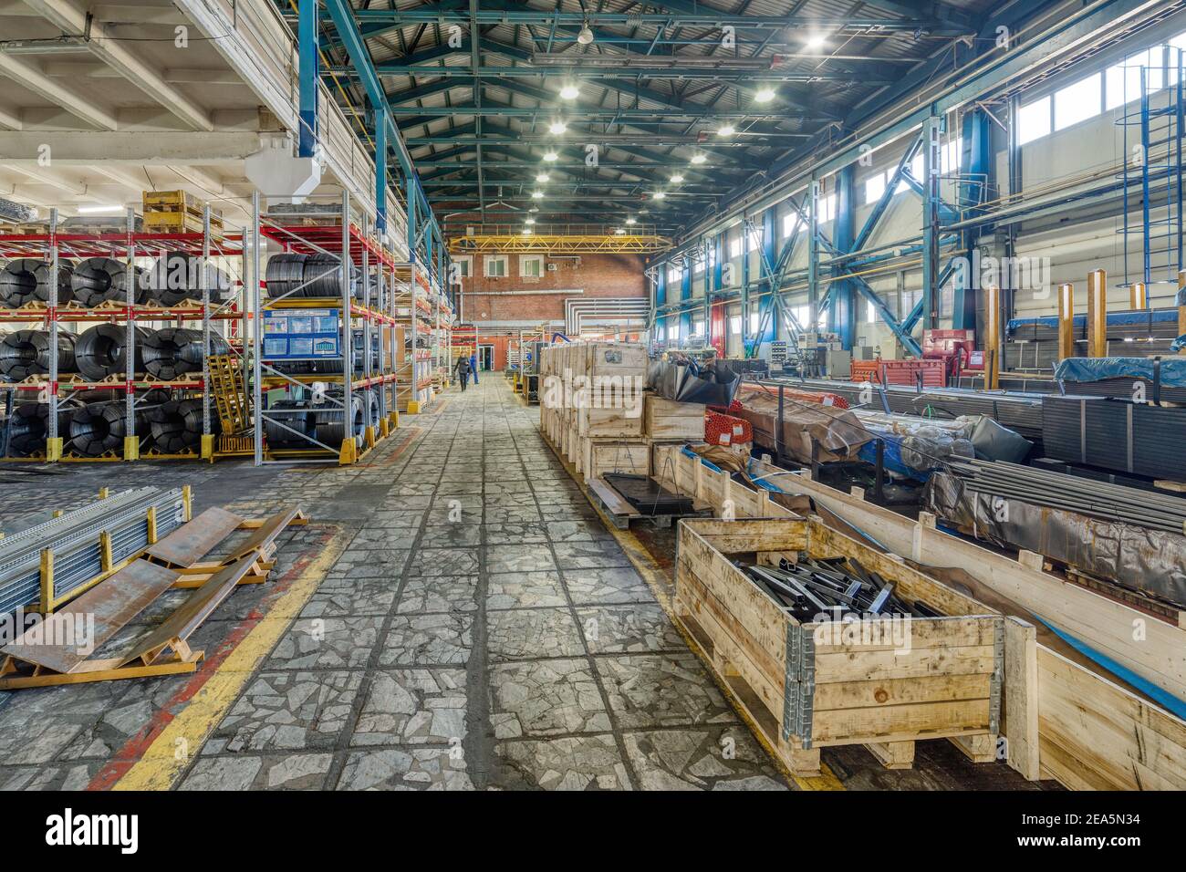 The interior of the metalworking shop. Modern industrial enterprise ...