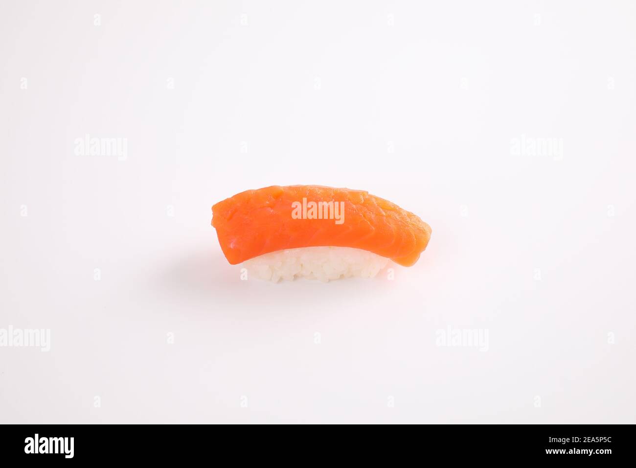 Salmon sushi Japanese food isolated in white background Stock Photo Alamy