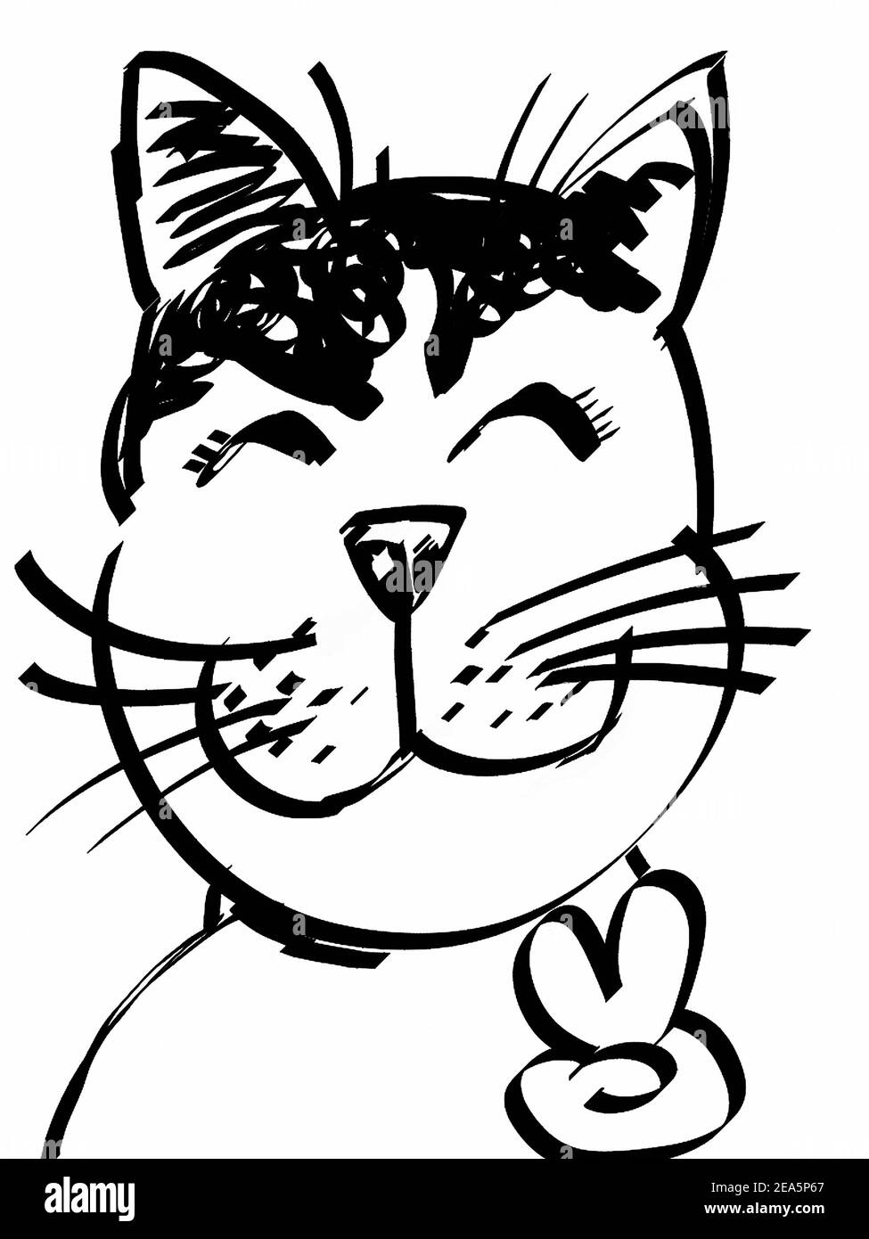 stroke drawing, copic markers art , Funny cat , Cute cat , puss , pussy cat , moggy , meaow Stock Photo - Alamy stroke drawing, copic markers art , Funny cat , Cute cat , puss , pussy cat , moggy , meaow Stock Photo - Alamy