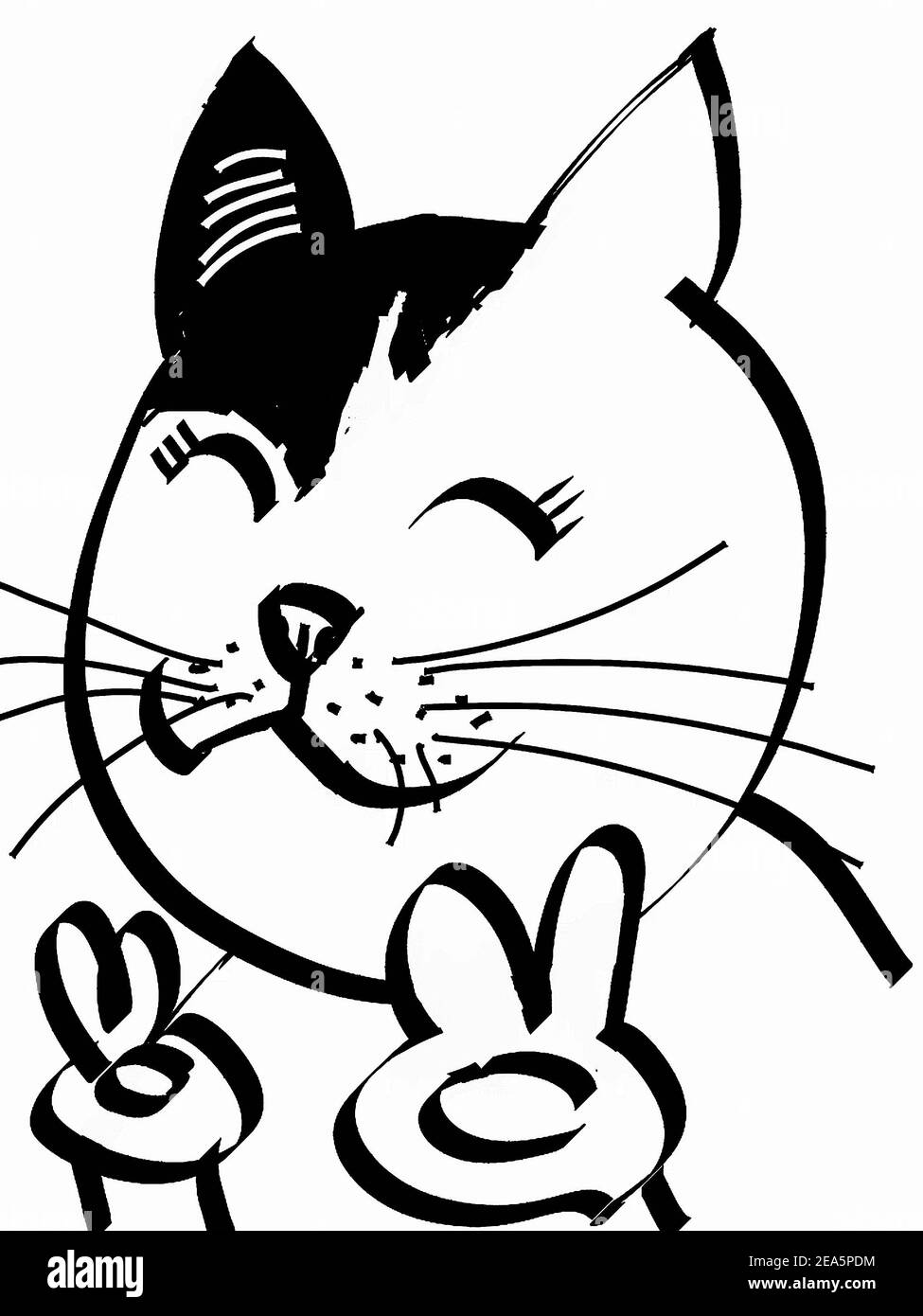 Animals Animal Cat Puss Pussy Kitty Line Drawn Pattern Vector Stock Vector  by ©MarkRademaker 360135248