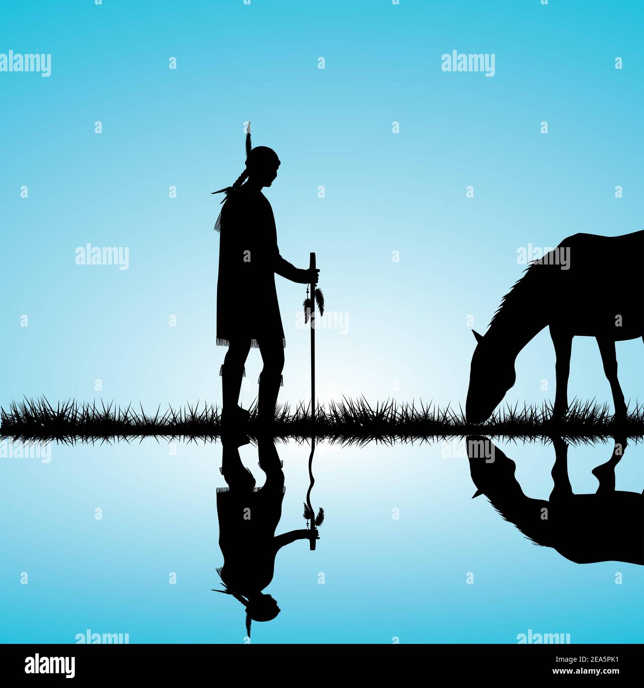 American indian warrior horse hi-res stock photography and images - Alamy