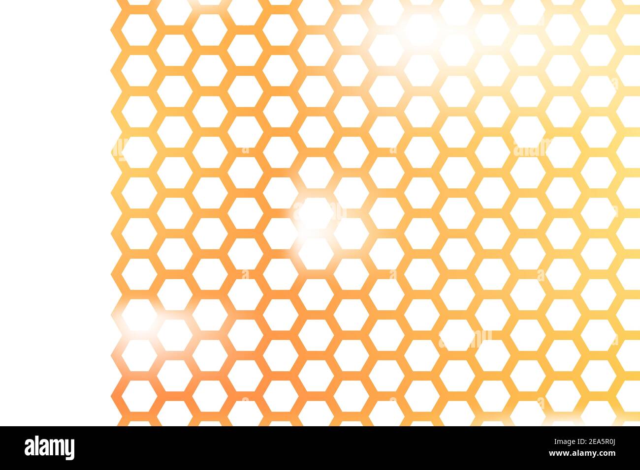 Golden background with honeycomb shapes. Vector illustration. Pattern ...