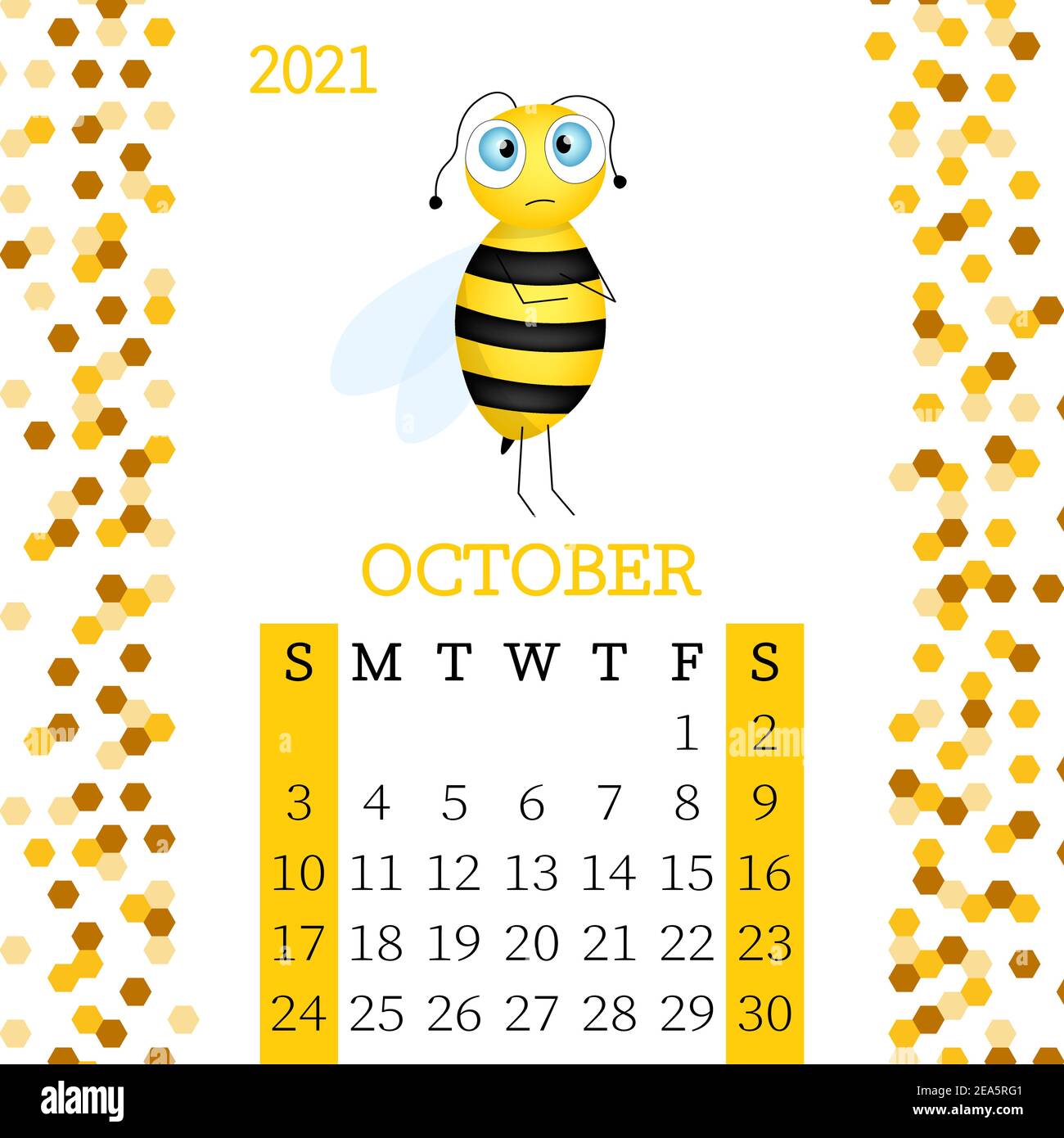 Monthly Calendar For October 2021