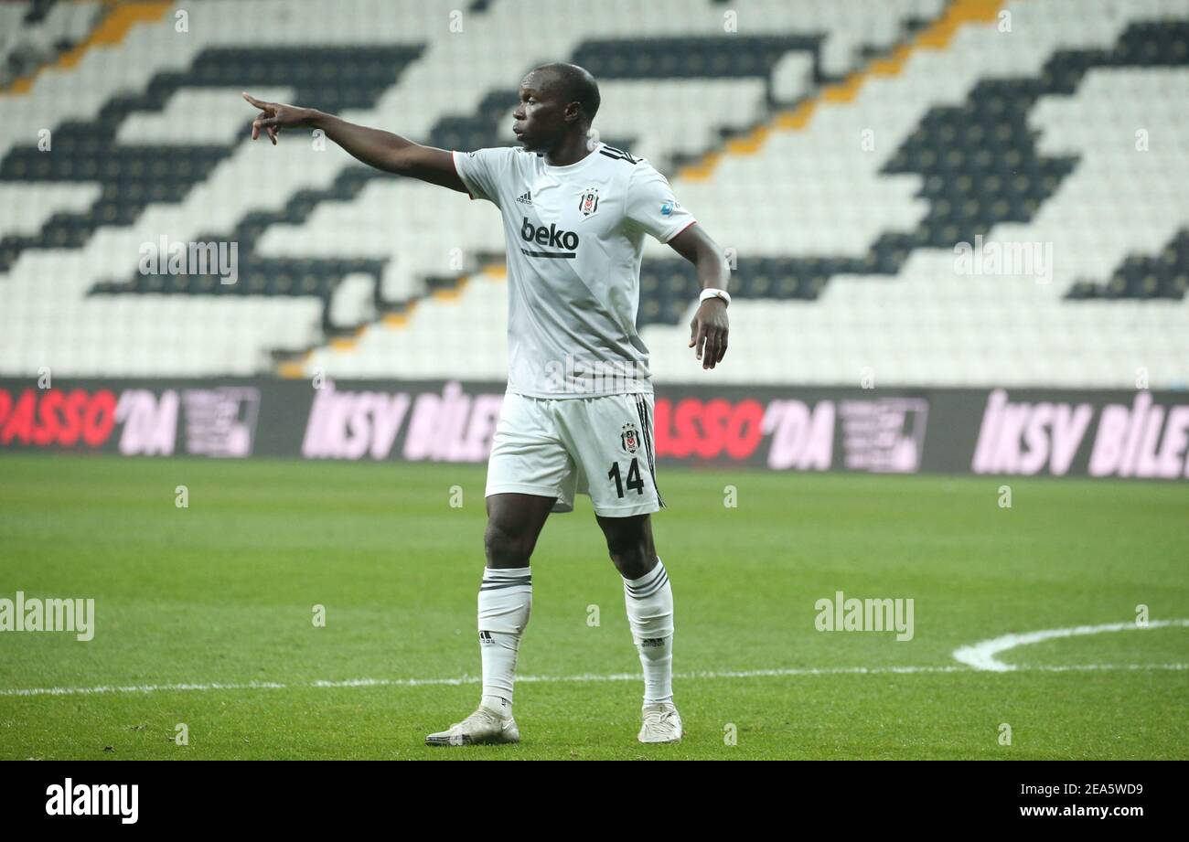 BesiktasâÂ€Â™ Vincent Aboubakar during Besiktas - Konyaspor Turkish Super League Game at Vodafone Park in Istanbul, Turkey, February, 7, 2021. Photo by Tolga Adanali/Depo Photos/ABACAPRESS.COM Stock Photo