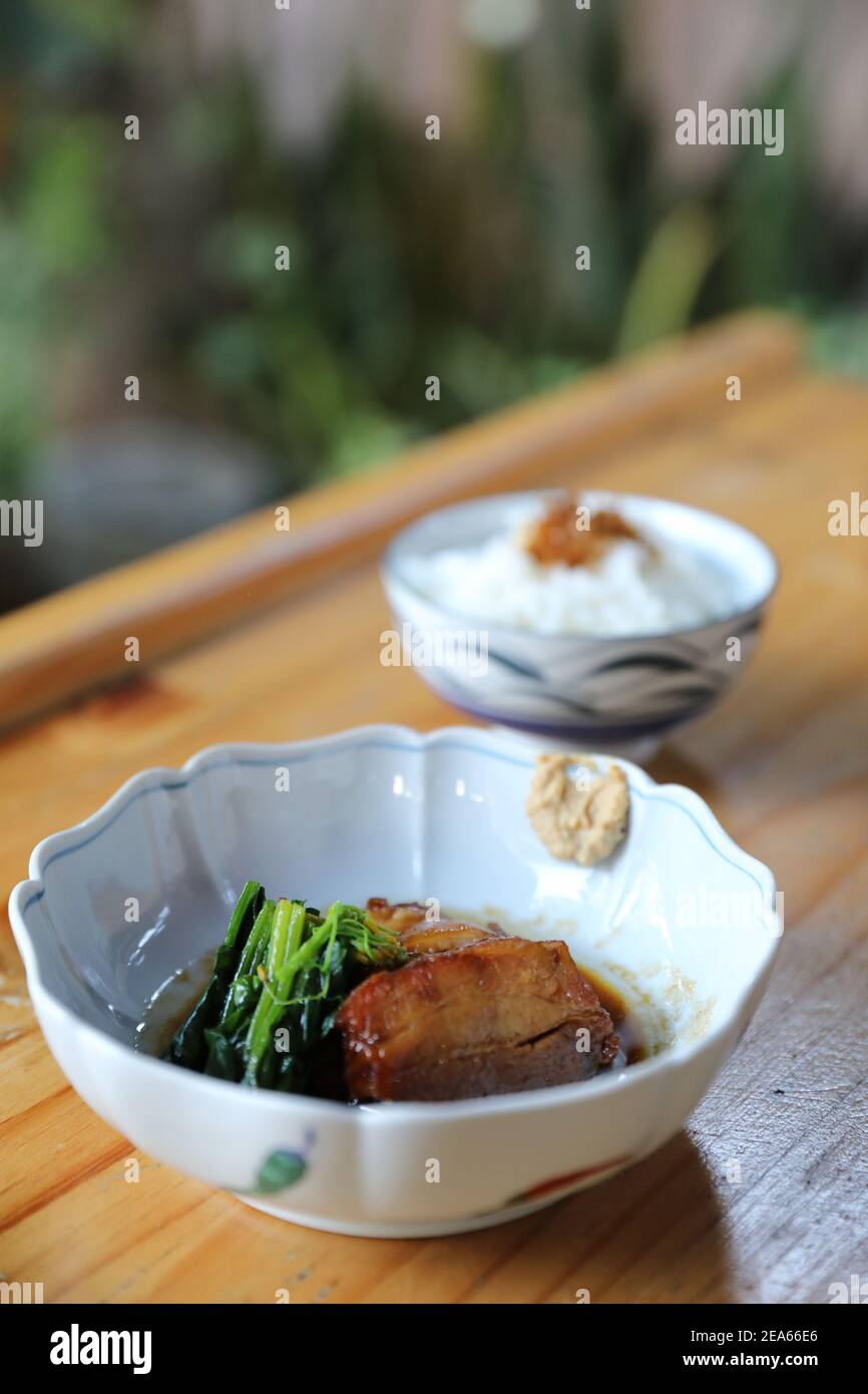 braised pork belly in Japanese style Stock Photo Alamy