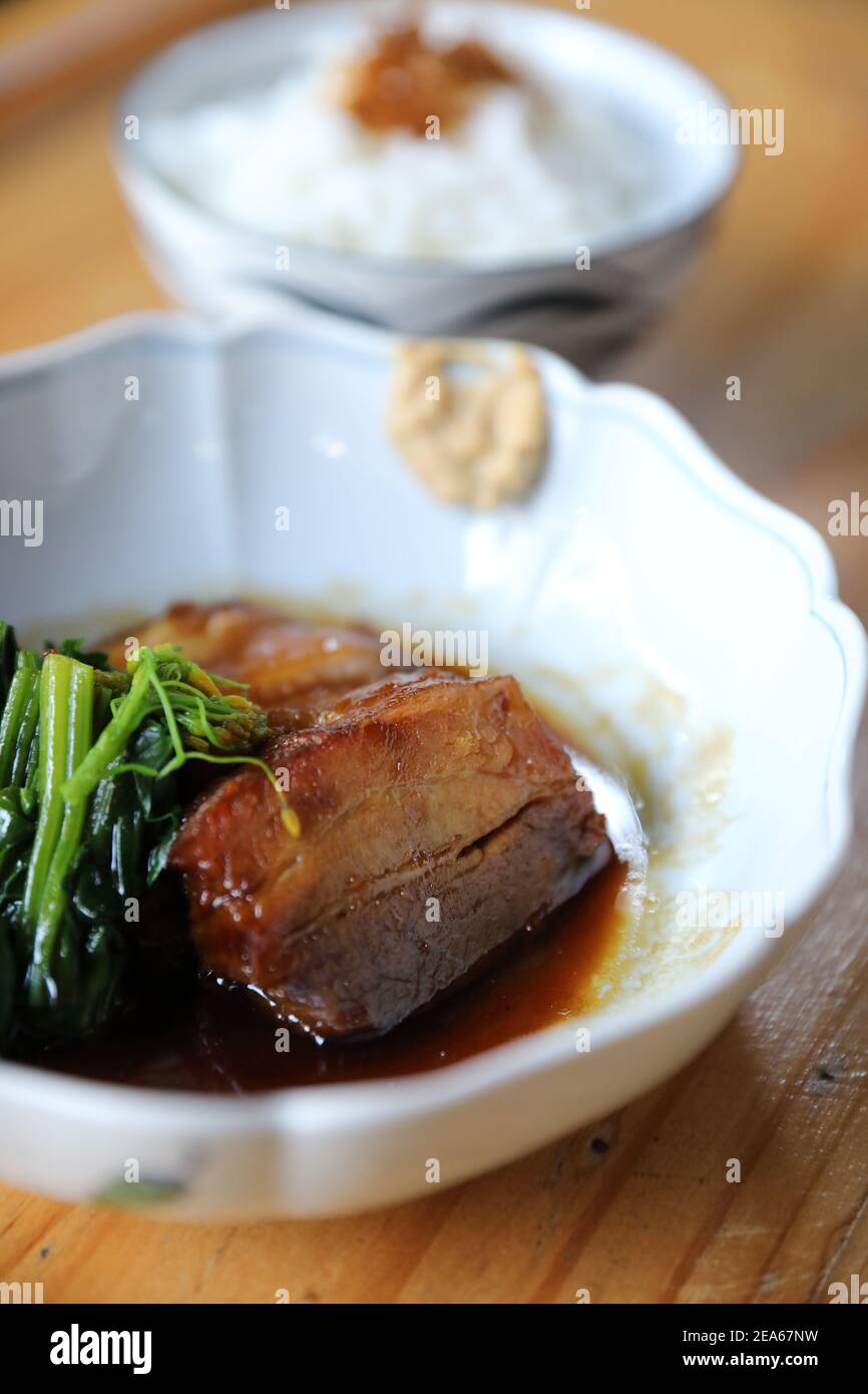 braised pork belly in Japanese style Stock Photo Alamy