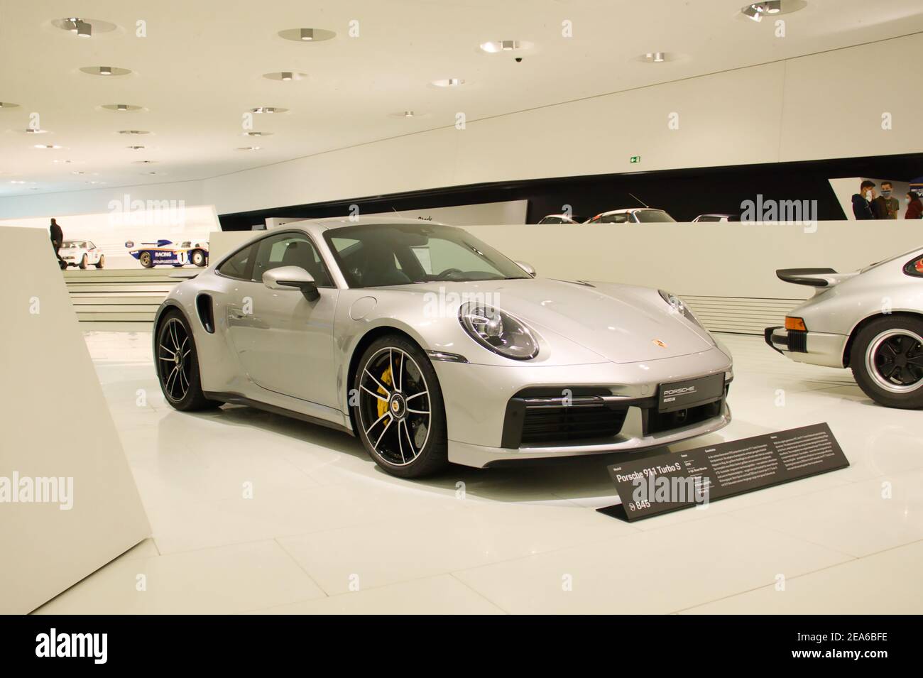 Porsche 911 Turbo S on display in the Porsche Museum in