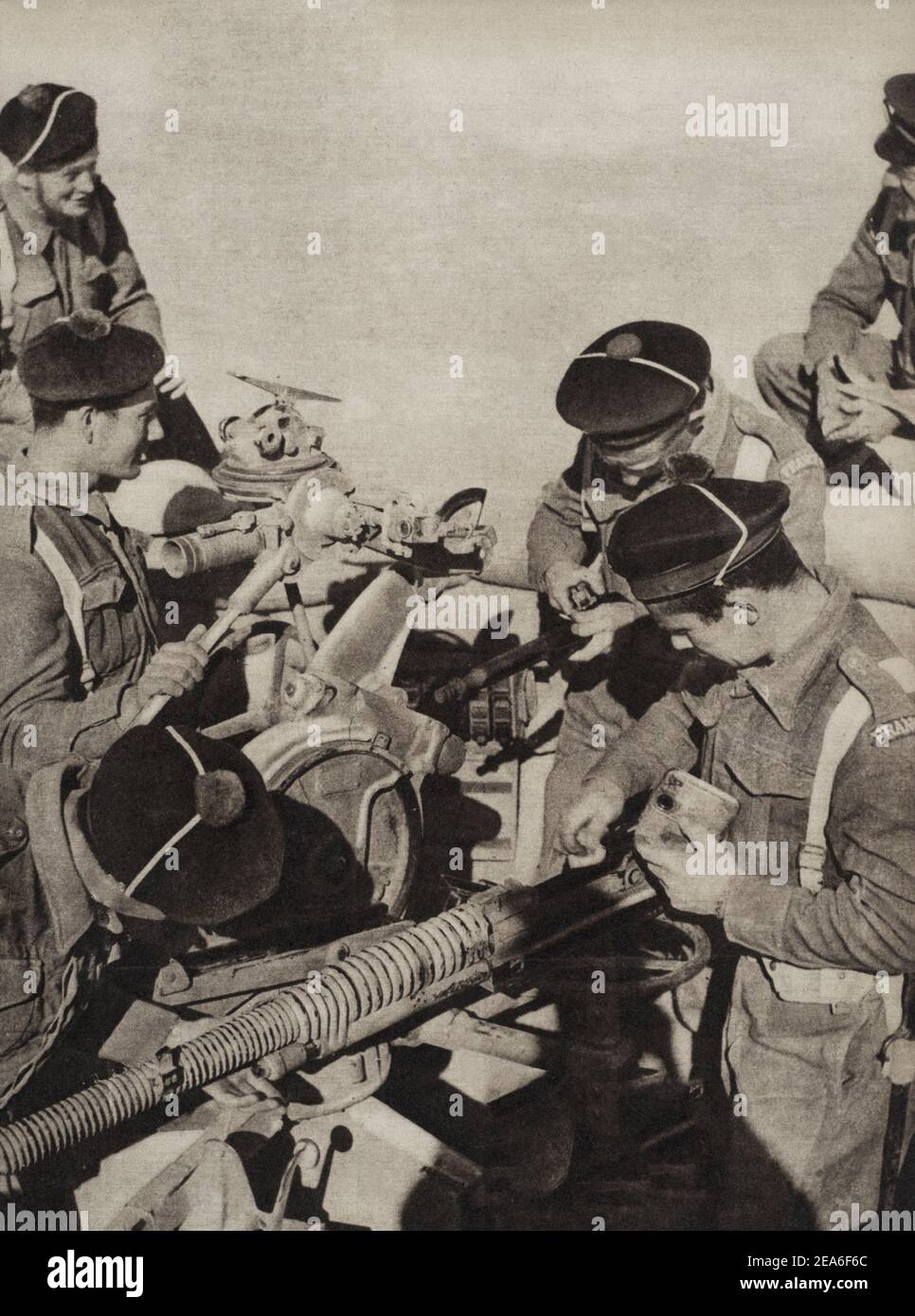 Archival photo of Battle of Bir Hakeim. 1942 The garrison of the Free