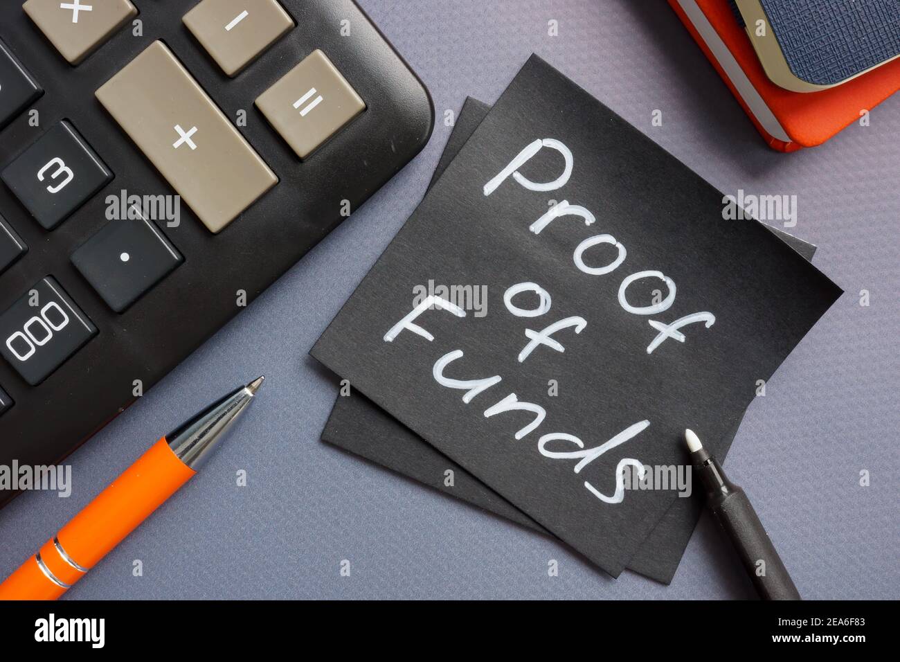Proof of funds memo about wealth and taxation. Stock Photo