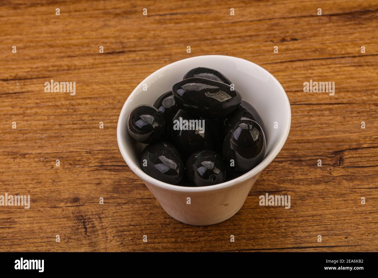 Pickled tasty black olives in the bowl Stock Photo Alamy