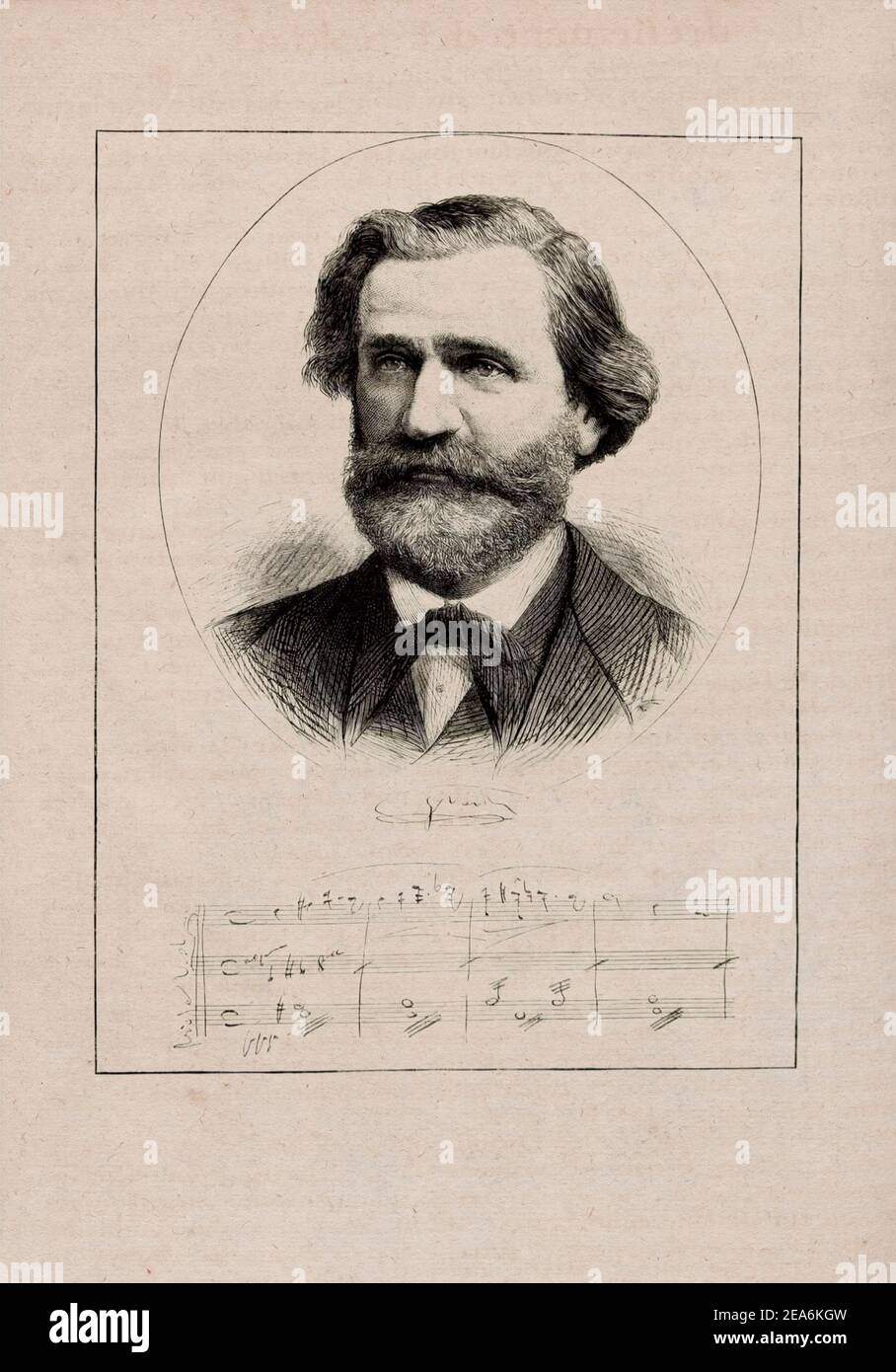 Giuseppe Fortunino Francesco Verdi (1813 – 1901) was an Italian opera composer. Stock Photo