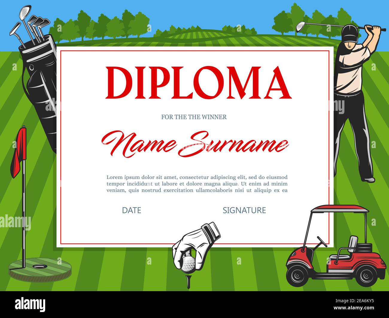 Golf Certificate Templates