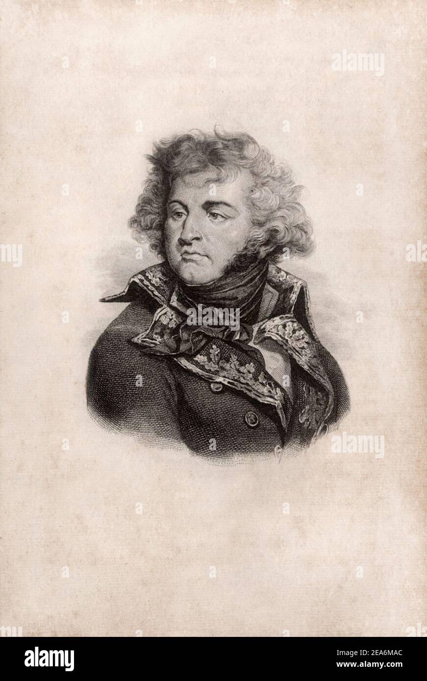 Jean-Baptiste Kleber (1753 – 1800) was a French general during the French Revolutionary Wars. His military career started in Habsburg service, but his Stock Photo
