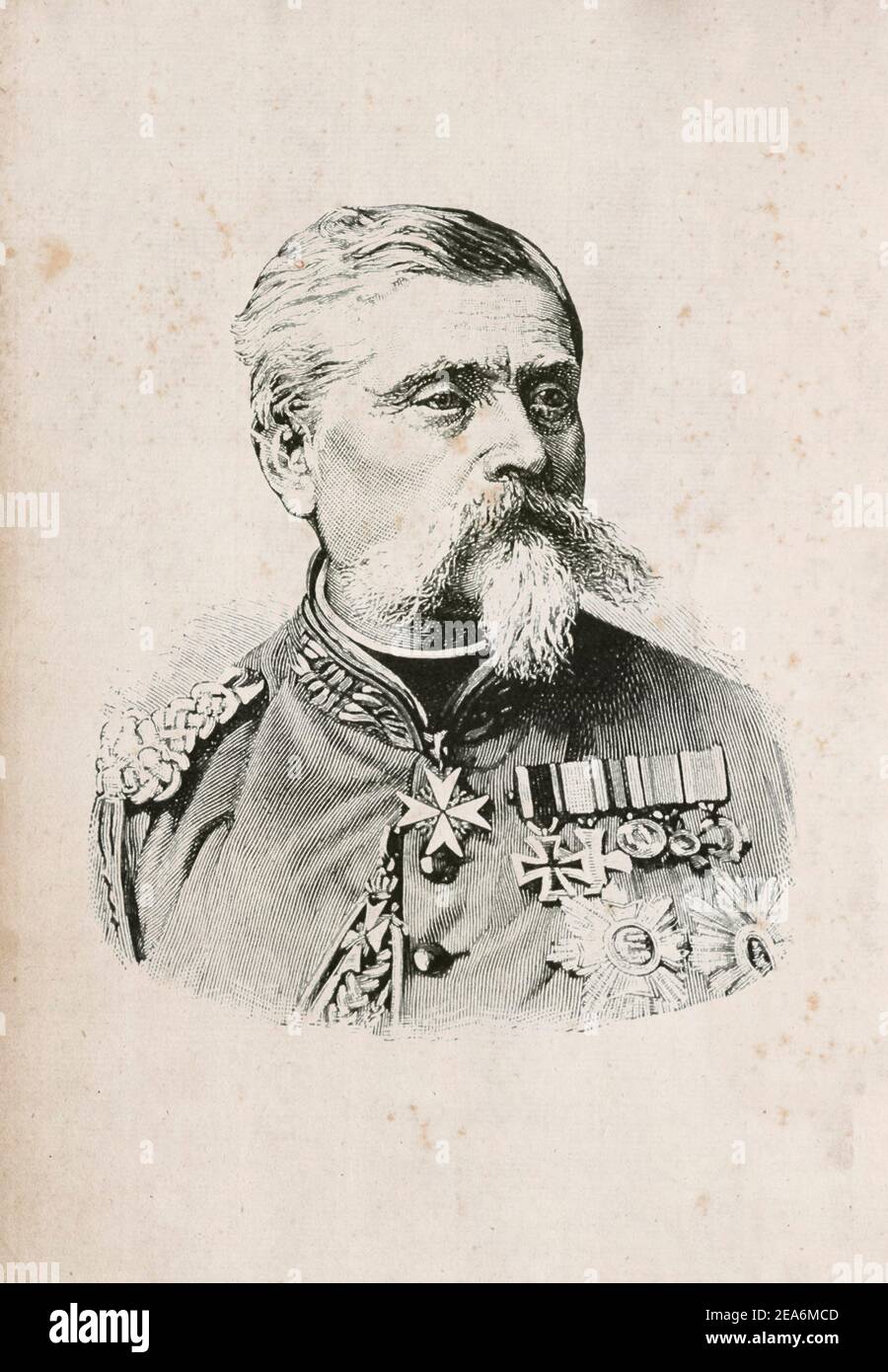 Ludwig Samson Heinrich Arthur Freiherr von und zu der Tann-Rathsamhausen (1815 – 1881) was a Bavarian general. Stock Photo