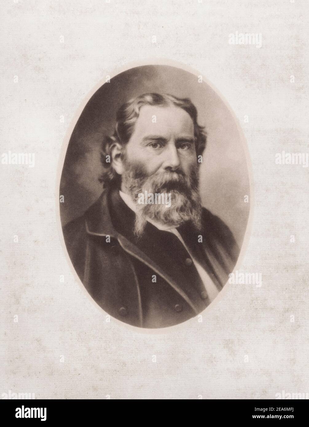 James Russell Lowell (1819 – 1891) was an American Romantic poet, critic, editor, and diplomat. He is associated with the Fireside Poets, a group of N Stock Photo