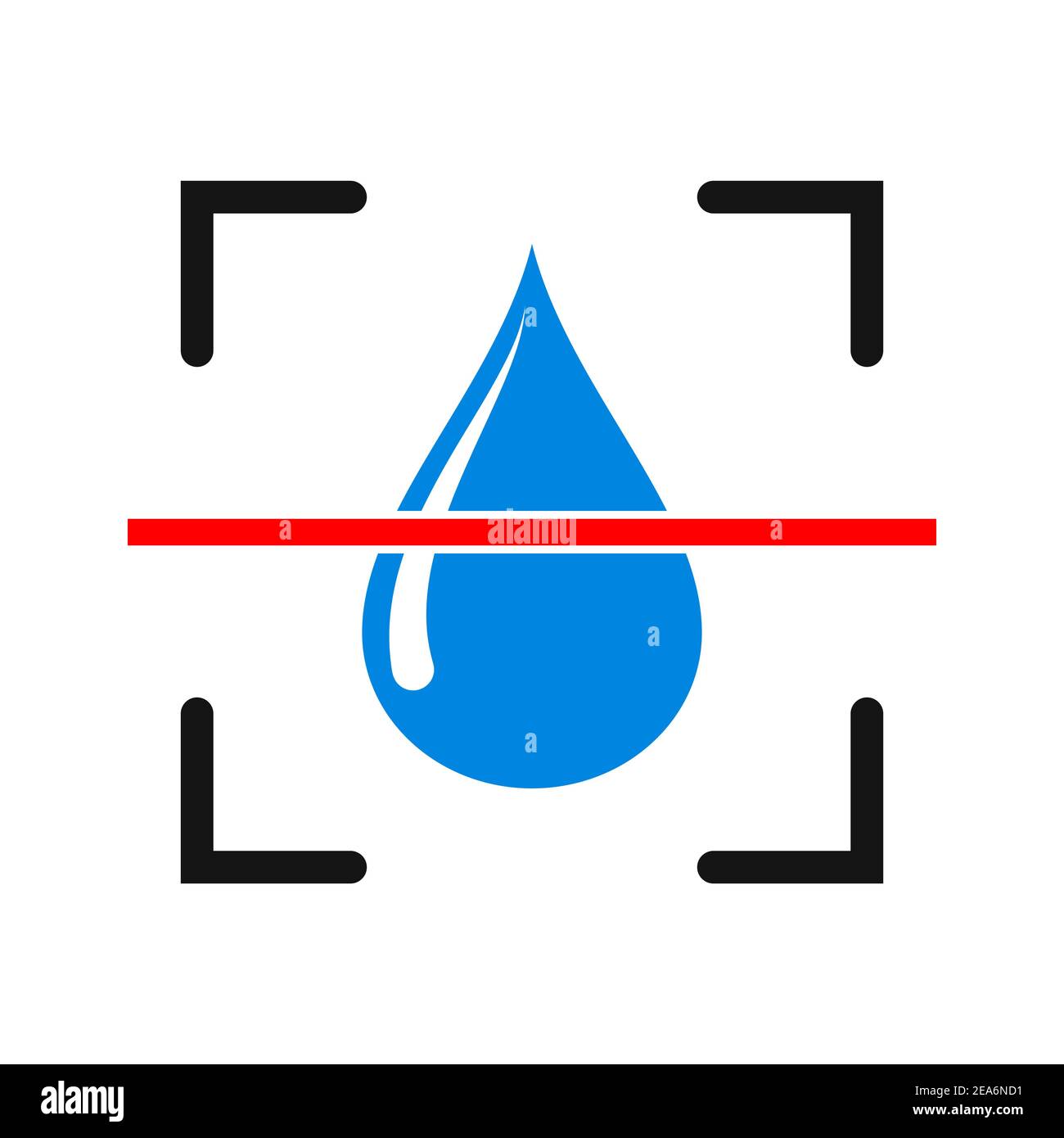 Water quality test concept. Water scan icon. Vector illustration. Water