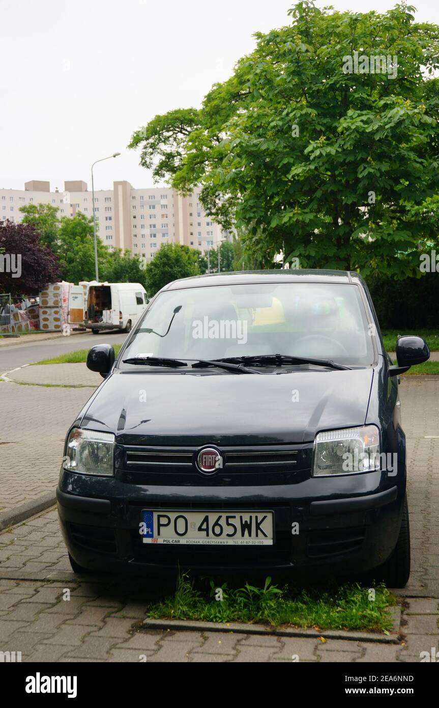 POZNAN, POLAND - Jun 24, 2017: Parked Fiat Panda car on a parking spot  Stock Photo - Alamy