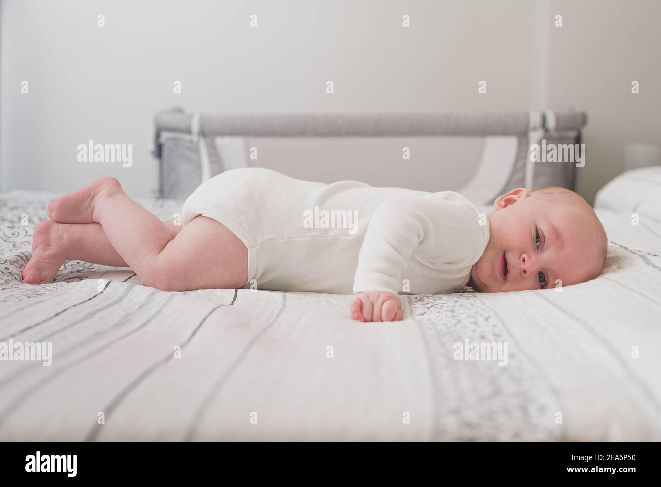 Baby sleeping white background hi-res stock photography and images - Alamy
