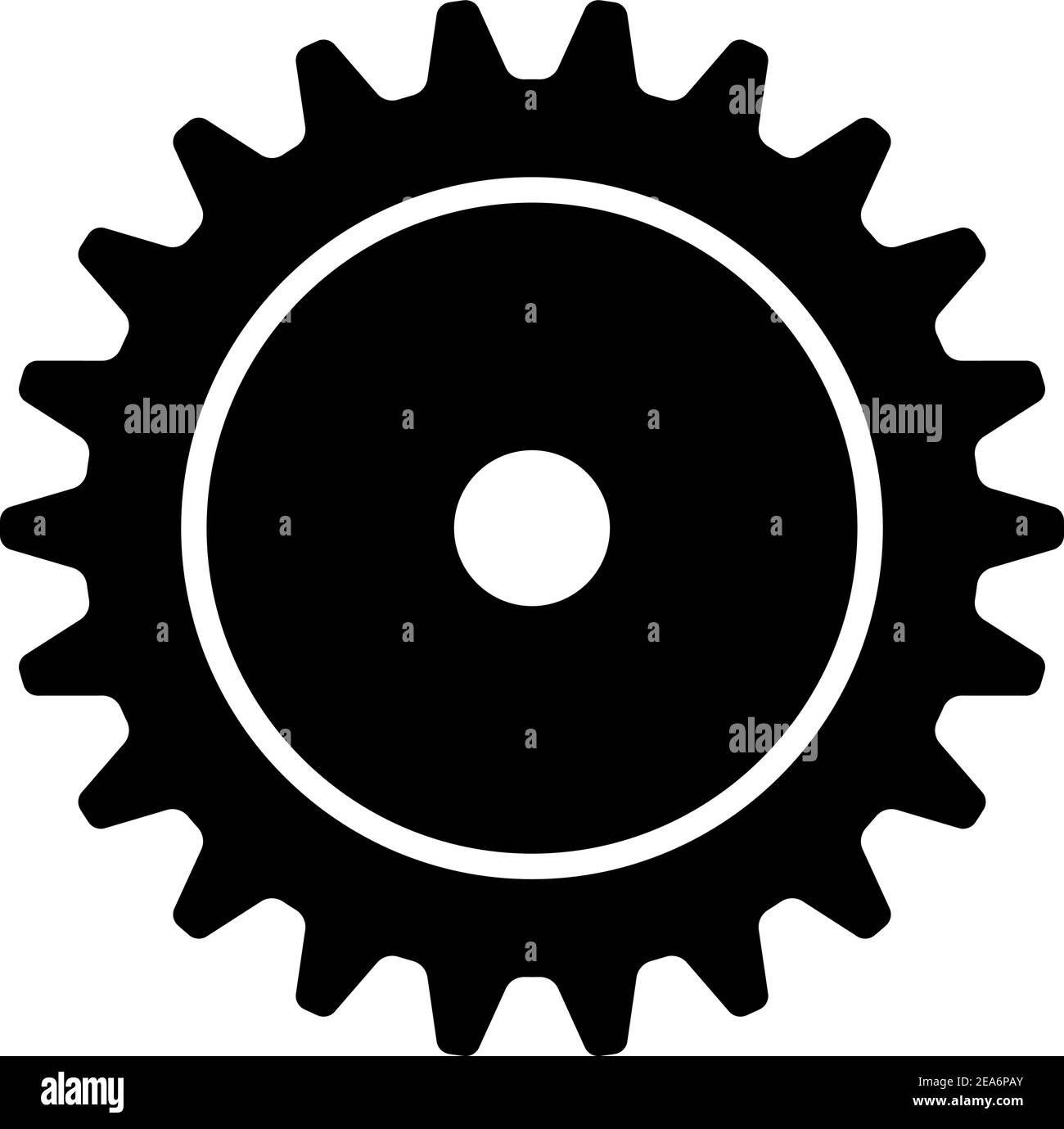 Machine gear, cogwheel vector icon illustration Stock Vector