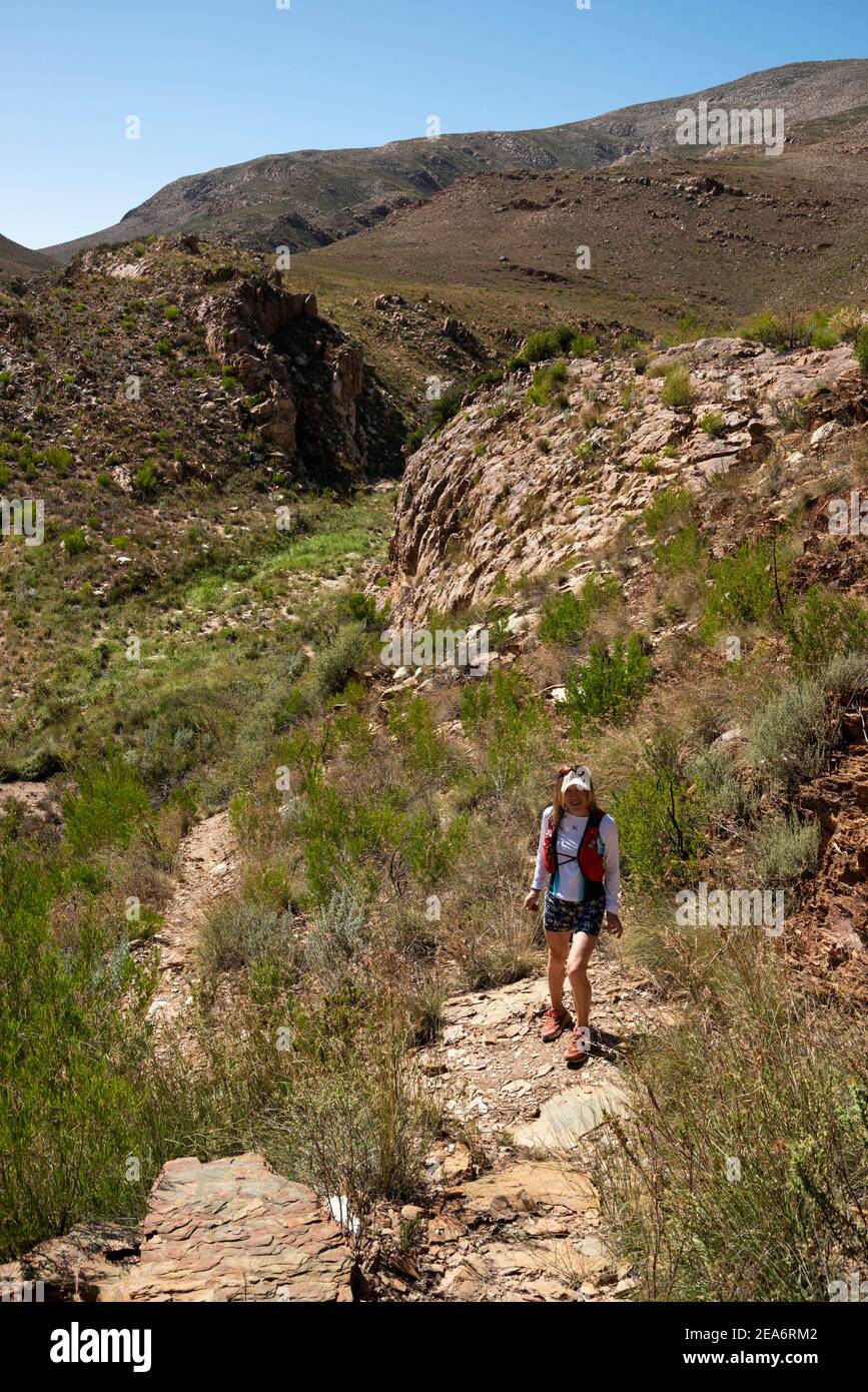 Hiking the Leopard Trail, Baviaanskloof, South Africa Stock Photo