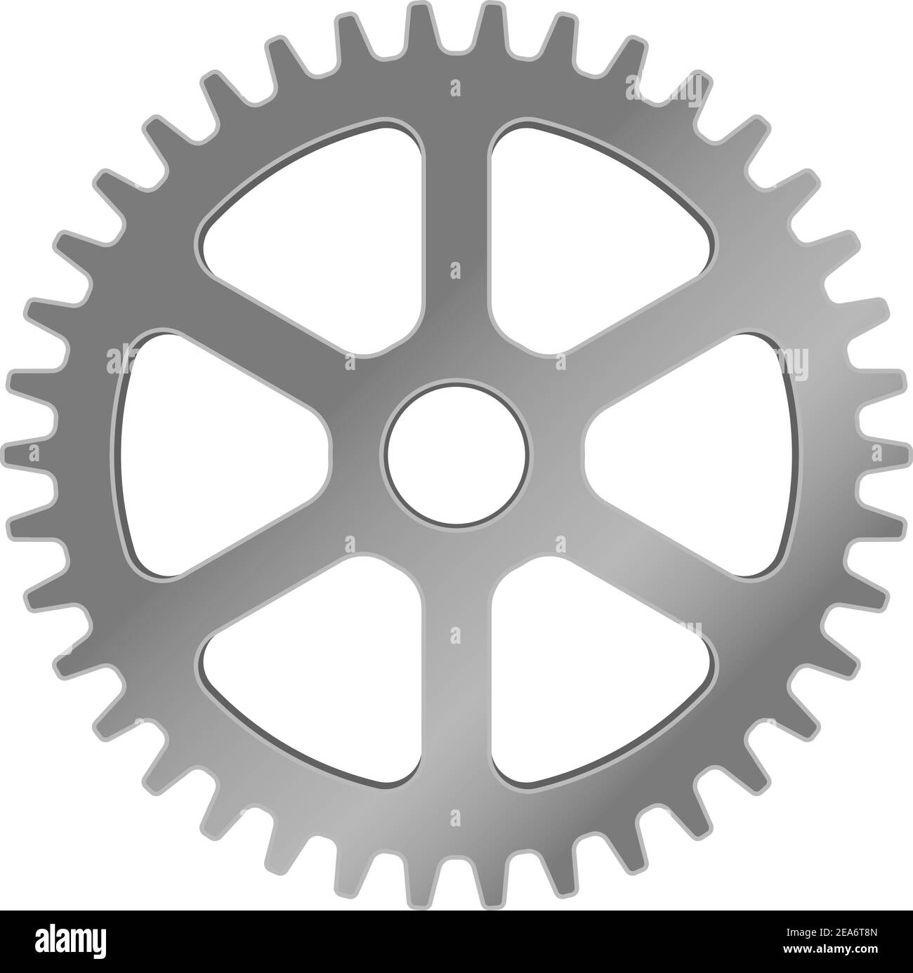 Realistic machine gear, cogwheel vector illustration ( silver Stock ...