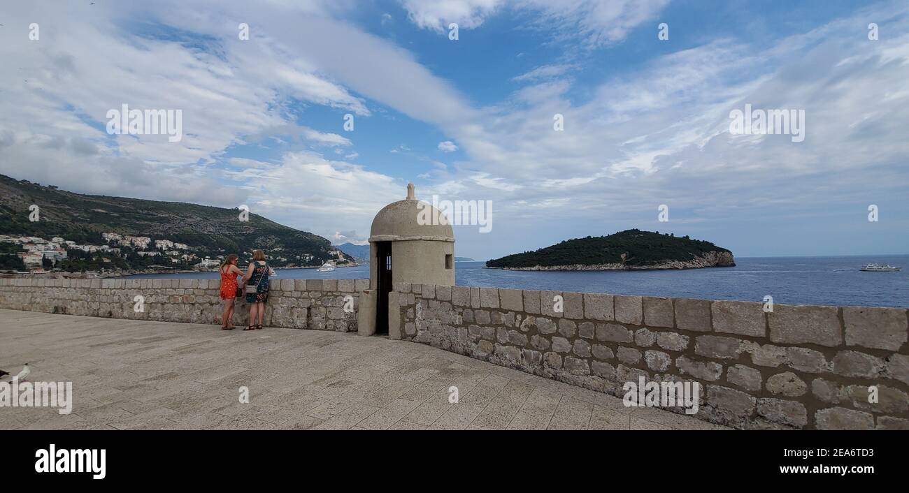 Spectacular views of port of dubrovnik, croatia where game of thrones
