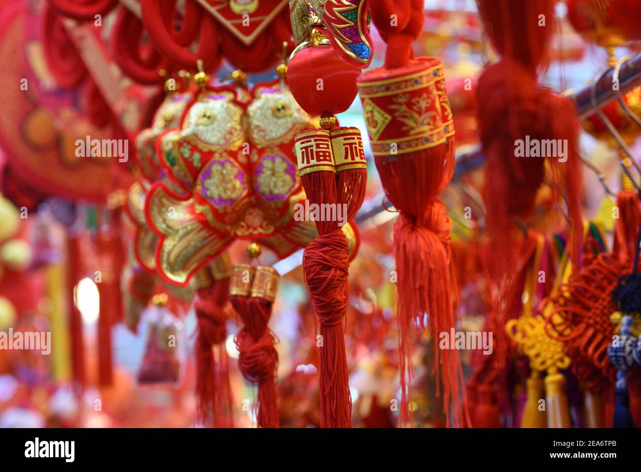 Decorations, handicrafts at Wanchai Market, Hong Kong, prior to Chinese