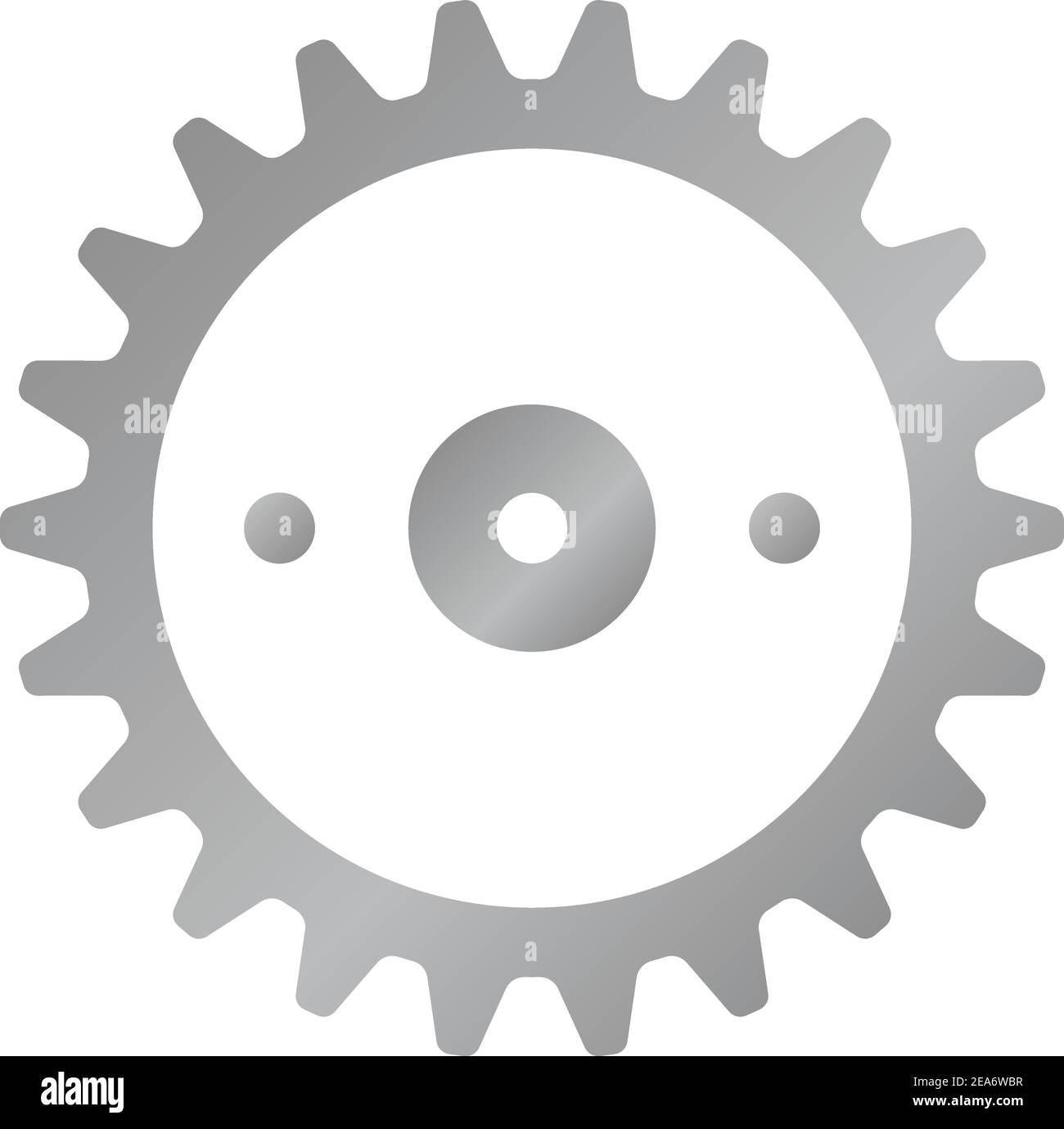 Machine gear, cogwheel vector icon illustration ( silver ) Stock Vector