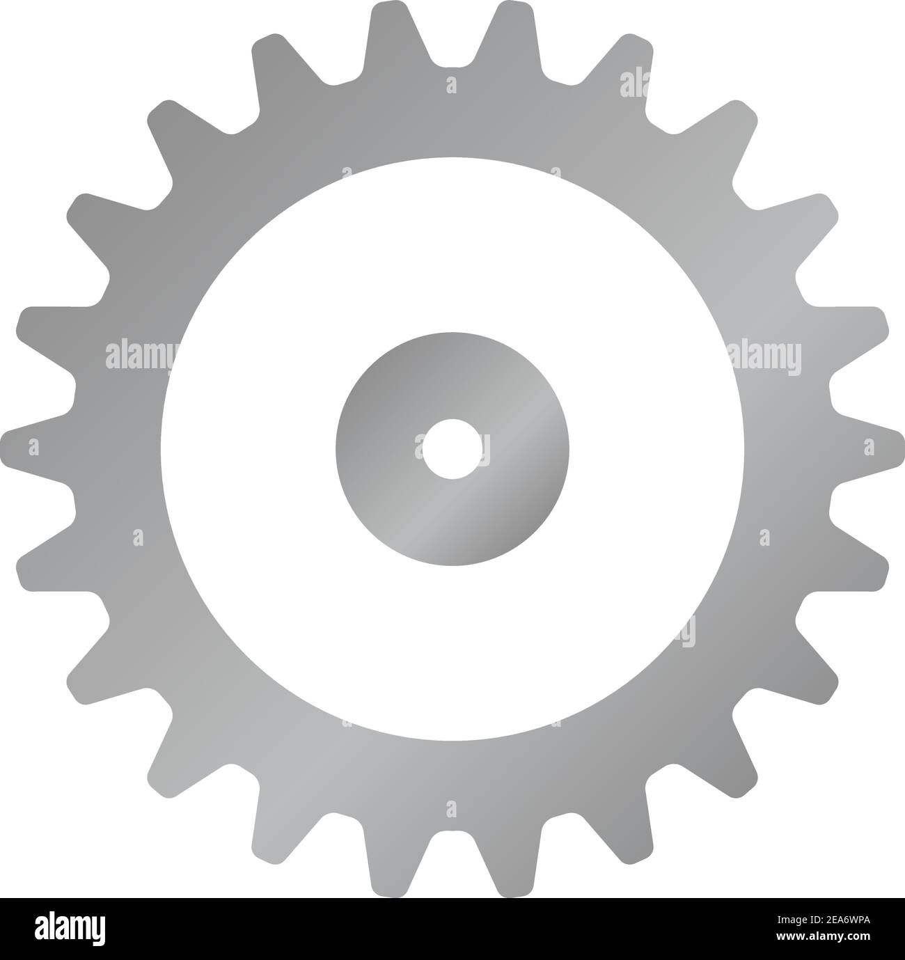 Machine gear, cogwheel vector icon illustration ( silver ) Stock Vector
