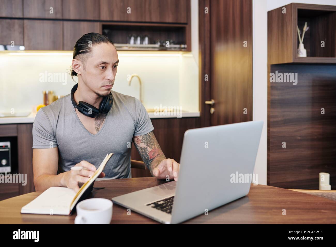 Man working from home Stock Photo