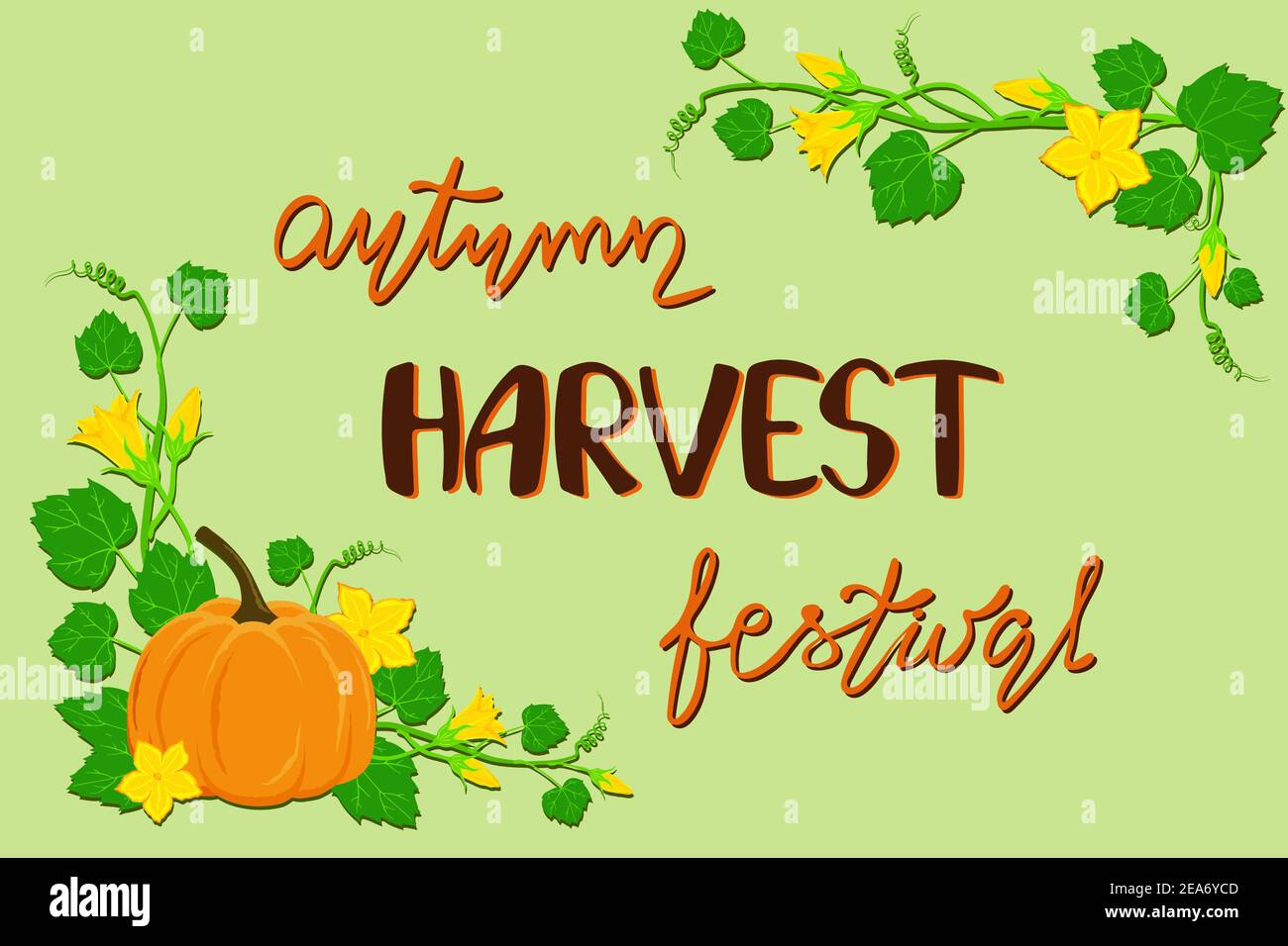 Autumn harvest festival poster Stock Vector