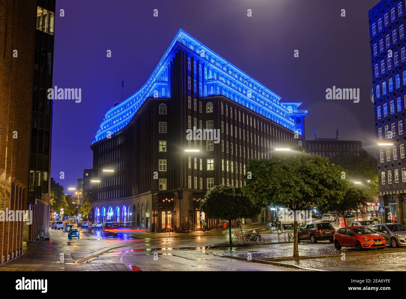 Hamburg, Germany - September 09, 2019: Blue Port Art Project from ...