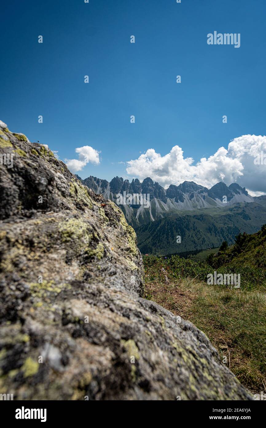Breathtaking view of mountains and rocks in the Austrian Alps near ...