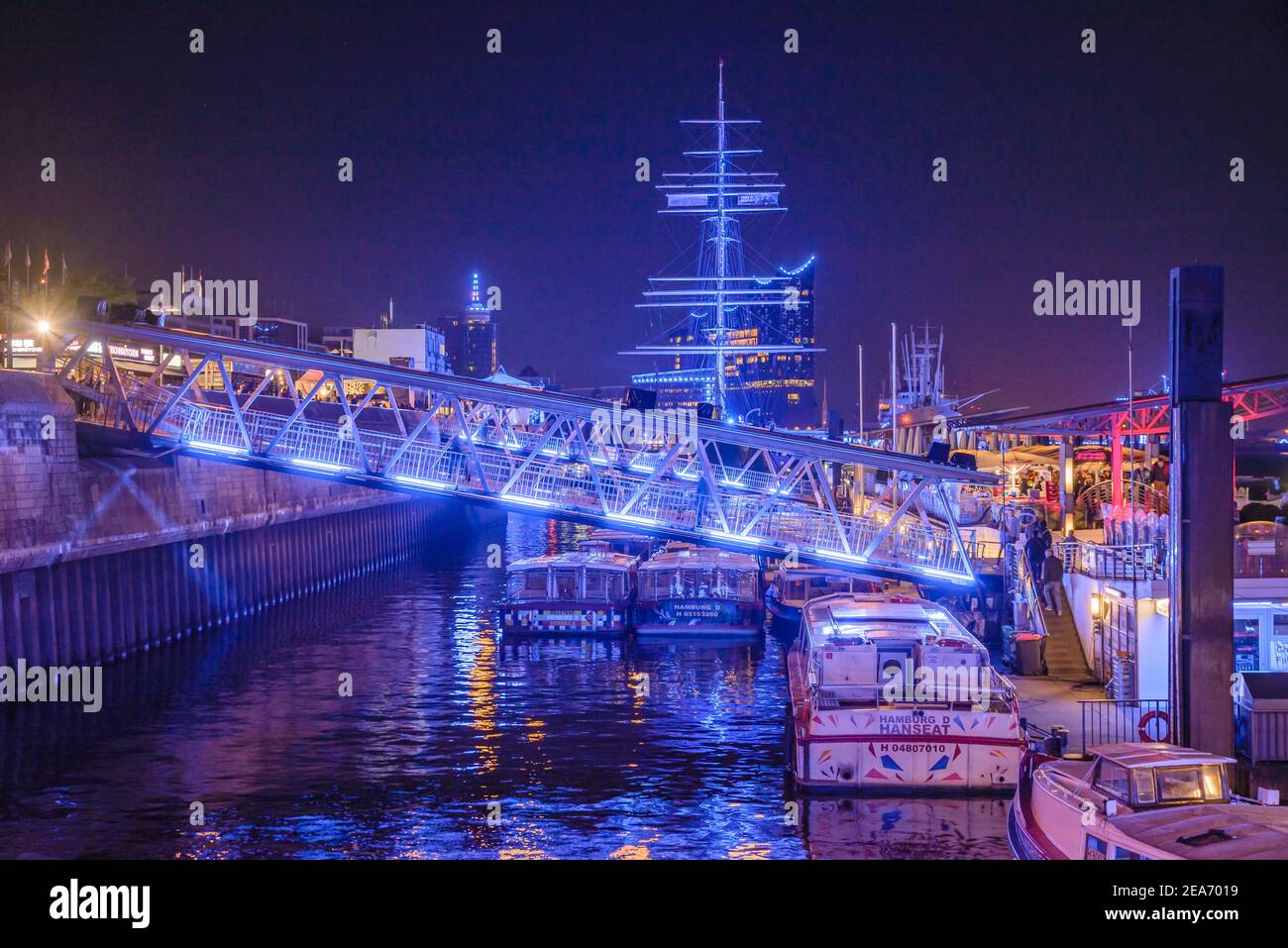 Hamburg, Germany - September 13, 2019: Blue Port Art Project from ...